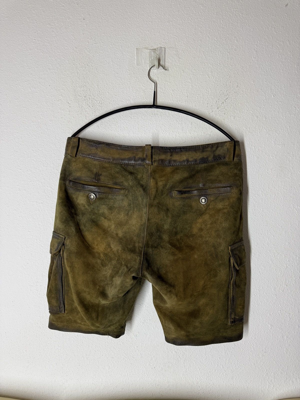 Genuine Leather Vintage Maddox Country Leather Cargo shorts Suede Size US 34 / EU 50 - 4 Thumbnail