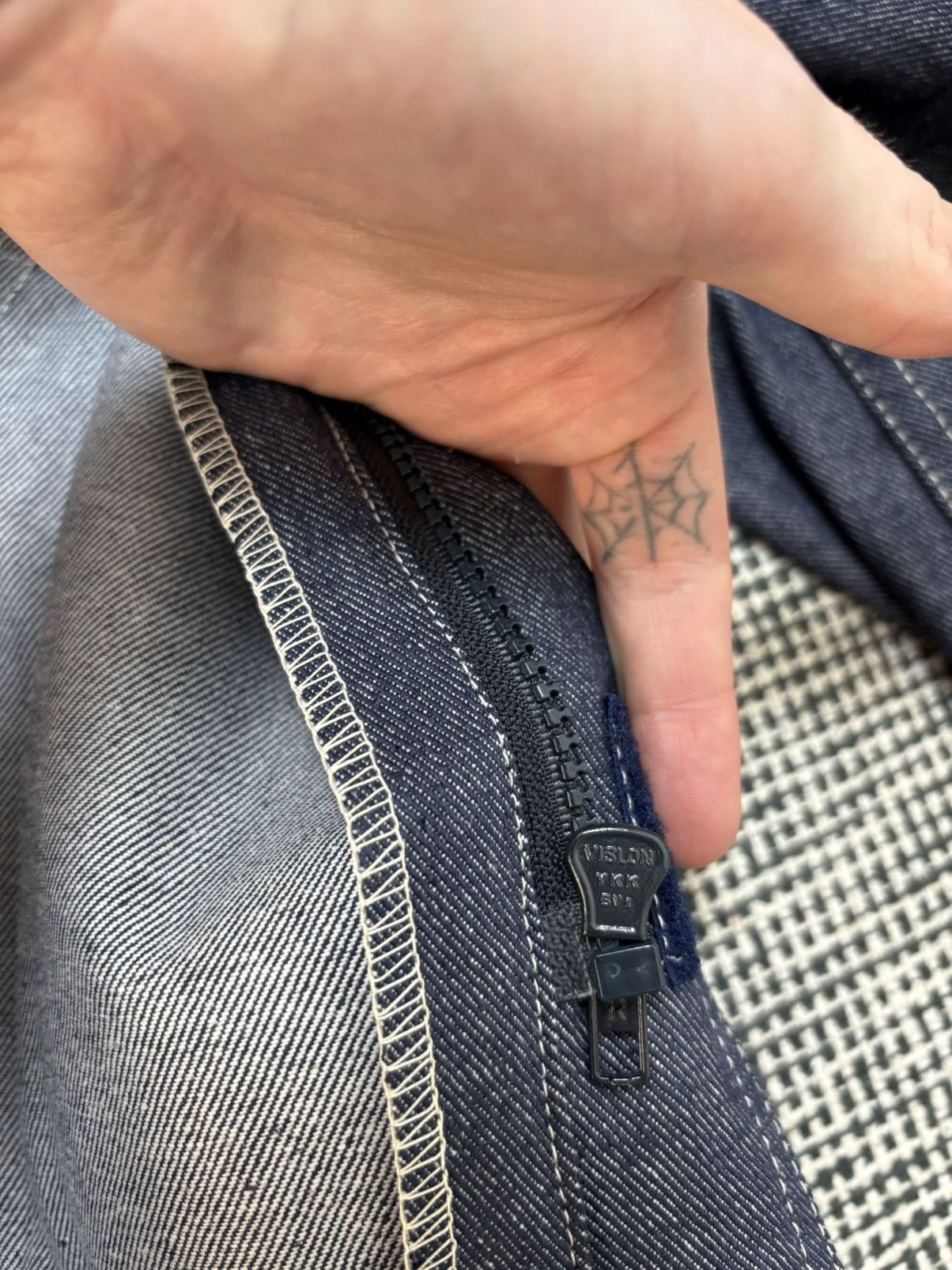 Le Laboureur rare 70s Adolphe Lafont French work zip denim jacket chore Size US M / EU 48-50 / 2 - 8 Thumbnail
