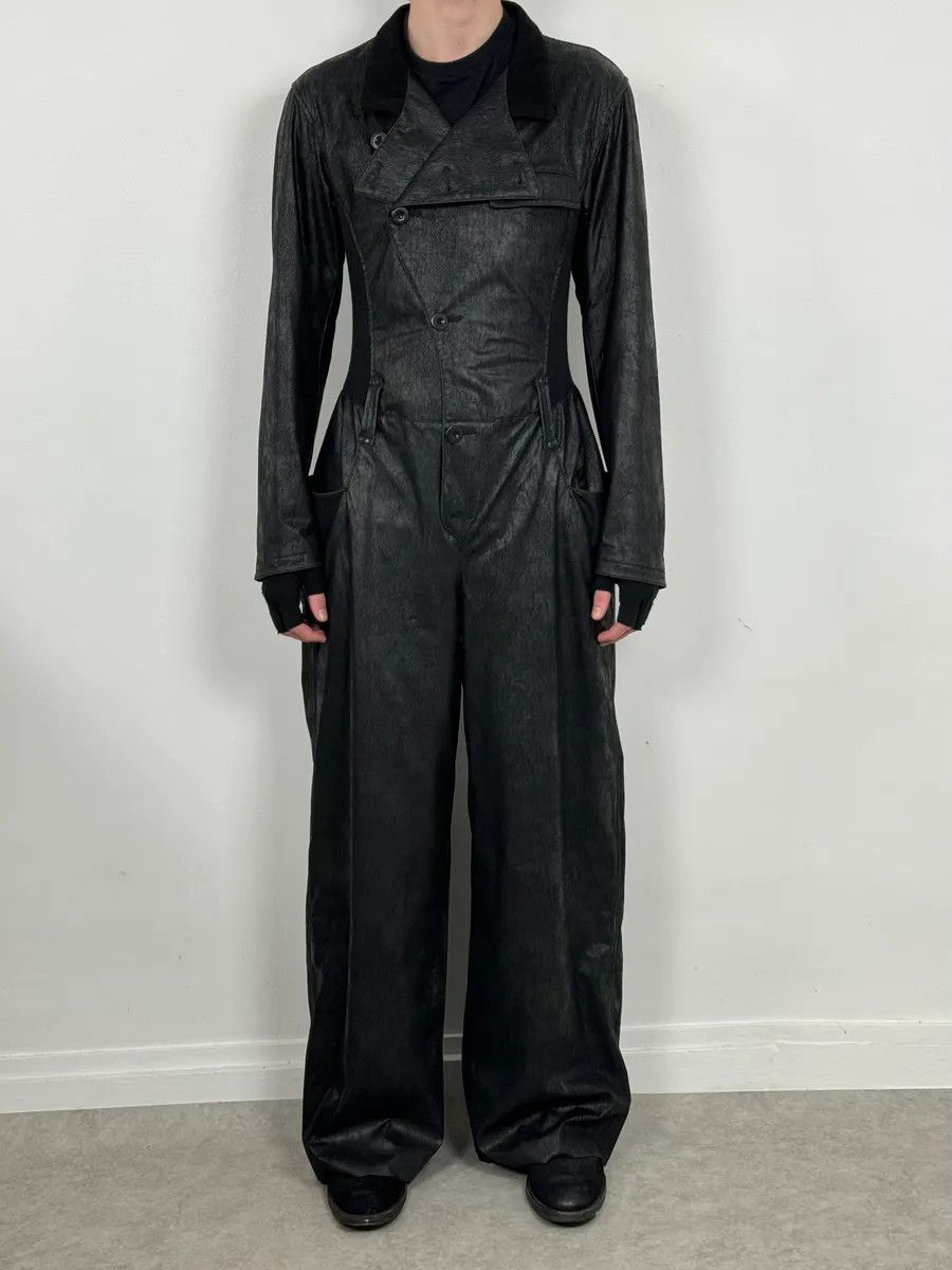 Emporio Armani 2000s Emporio Armani Black Leather Combination Size 42R - 2 Thumbnail