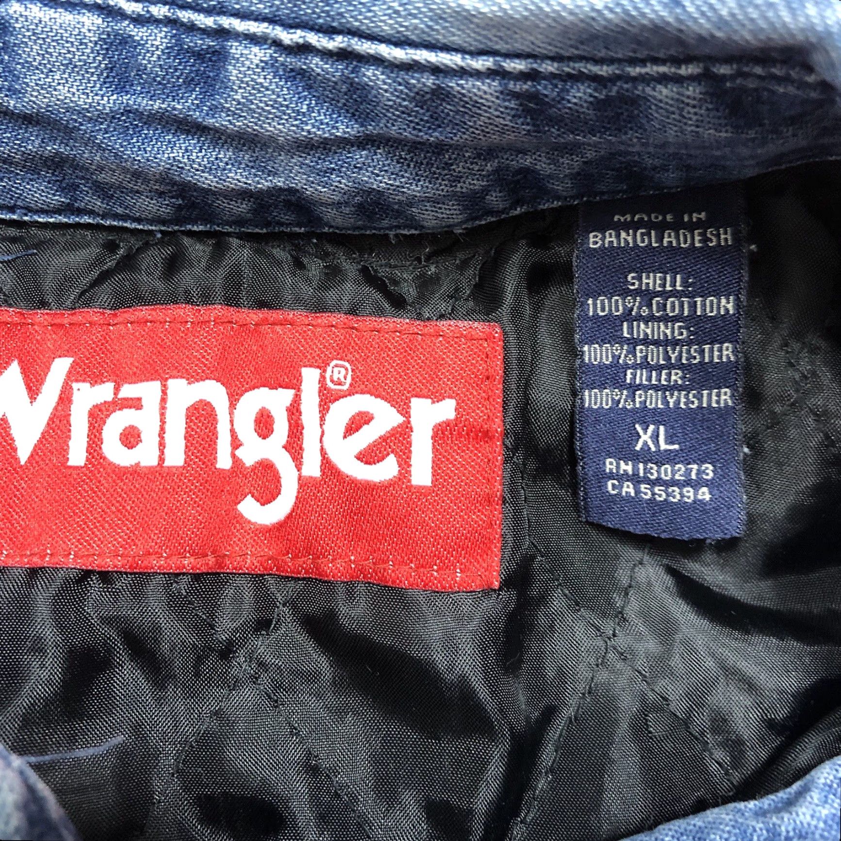 Wrangler Wrangler Shacket Men XL Denim Shirt Jacket Quilt Pockets Tie Dye Acid Wash 90s 80s Grunge Jacket Mens XL Denim Blue Wool? Size US XL / EU 56 / 4 - 5 Thumbnail