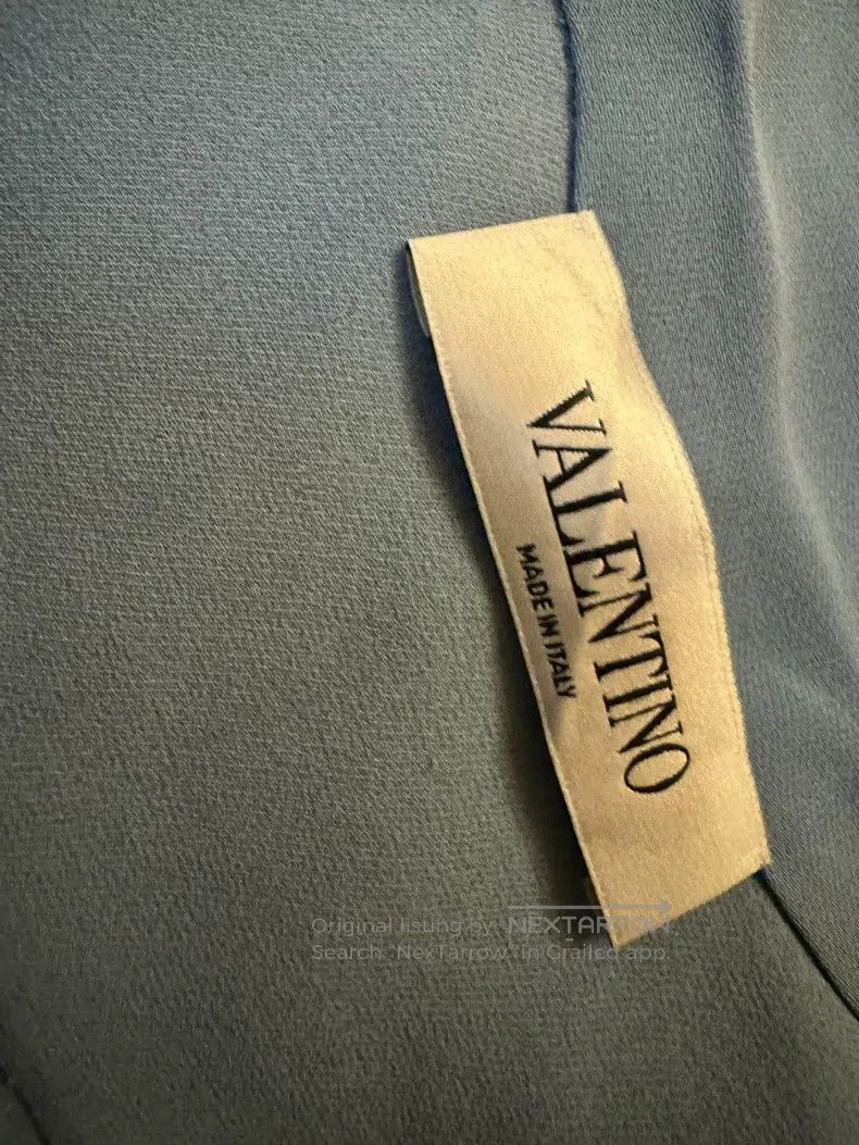 Valentino Valentino Silk mist blue blue-gray shirt Size S / US 4 / IT 40 - 4 Thumbnail