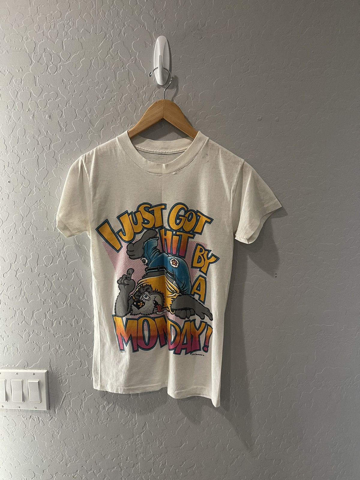 Vintage Vintage 80s Monday Humor Essential Bear Funny SS Shirt XS Size US XS / EU 42 / 0 - 1 Thumbnail