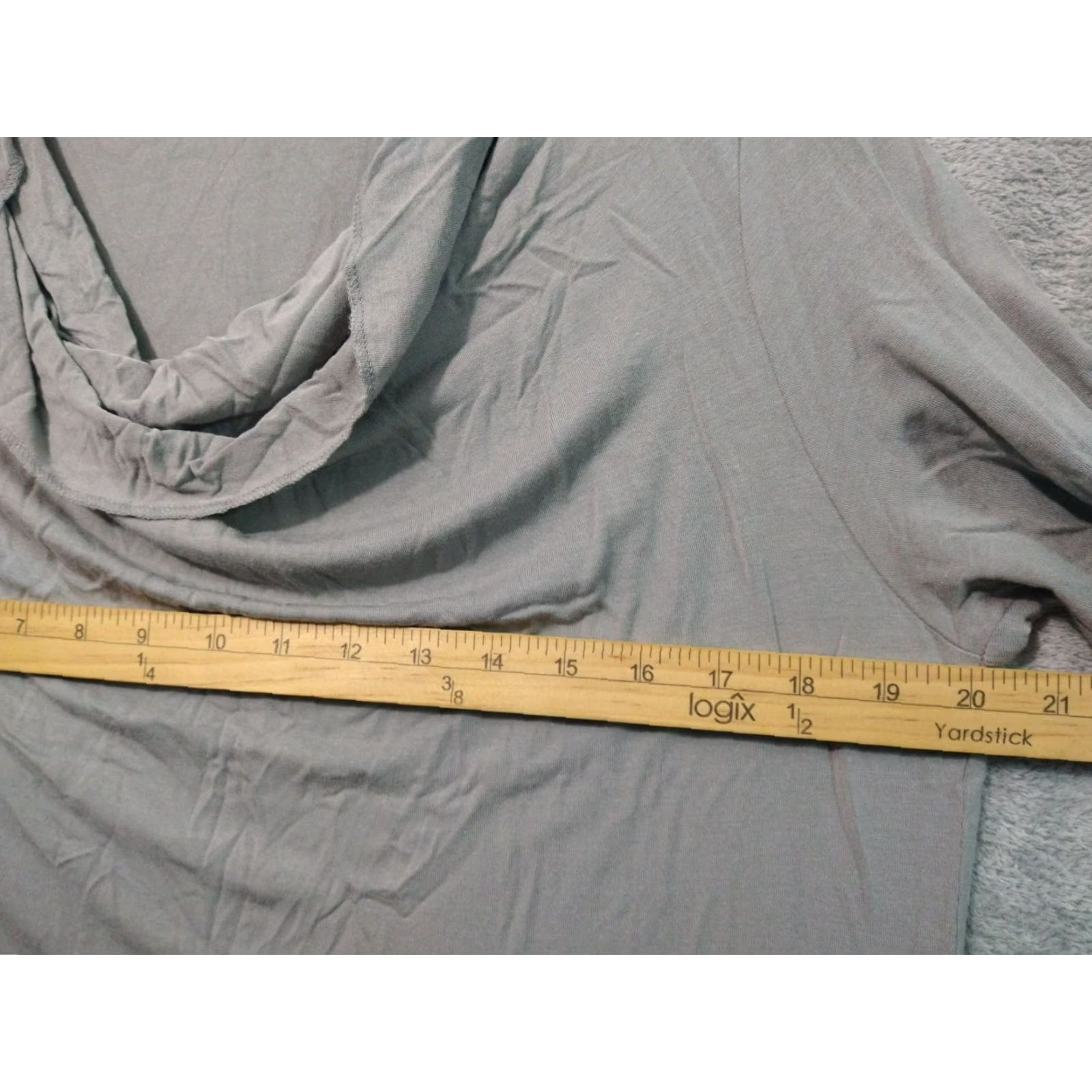 Soft Surroundings Soft Surroundings Shirt Womens Large Gray Tunic Drape Top Long Sleeve Modal Spandex Knit Blouse Casual All Seasons Size L / US 10 / IT 46 - 4 Thumbnail