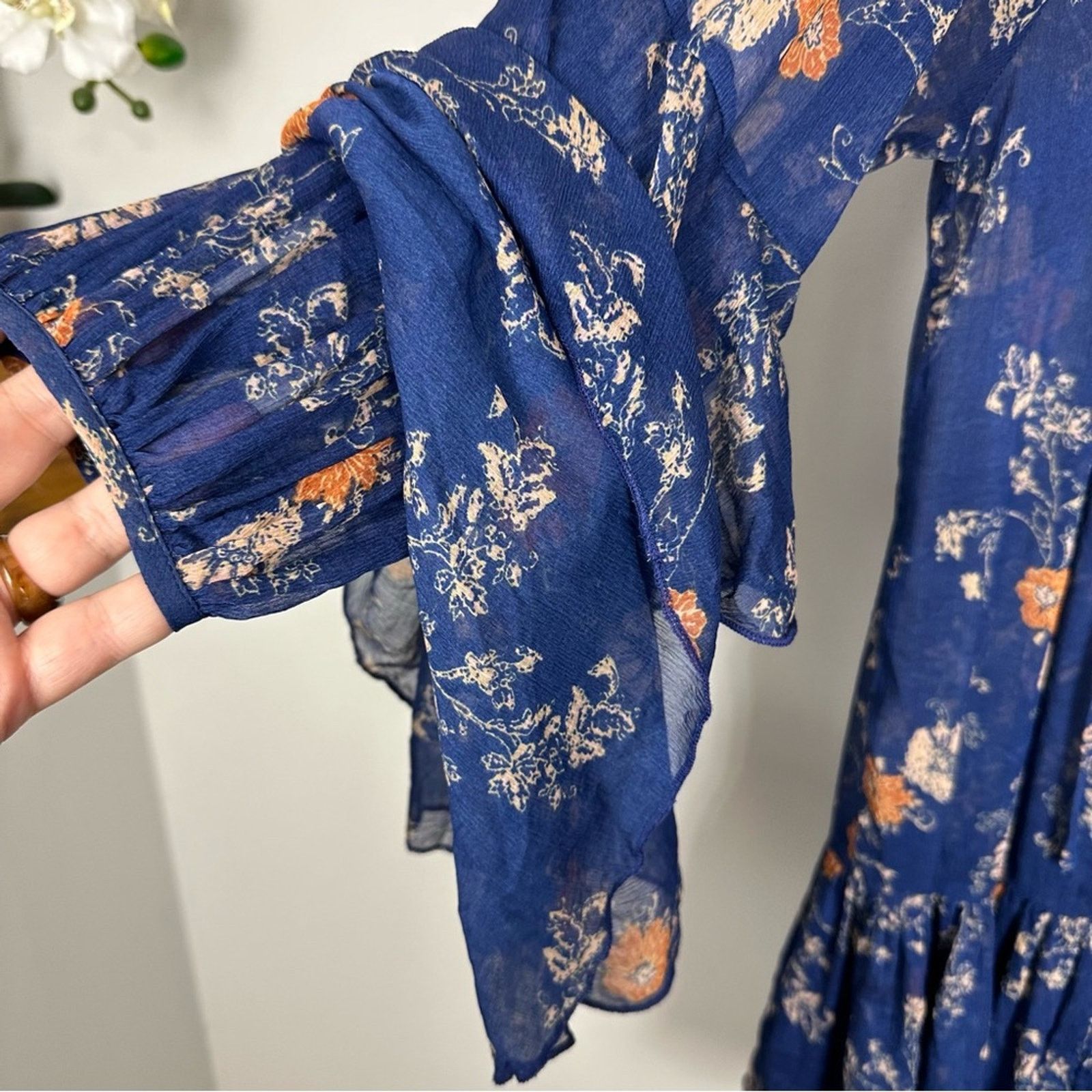 Free People Free People Sunsetter Mini Ruffle Slip Tunic Floral Dress XS Size XS / US 0-2 / IT 36-38 - 11 Thumbnail
