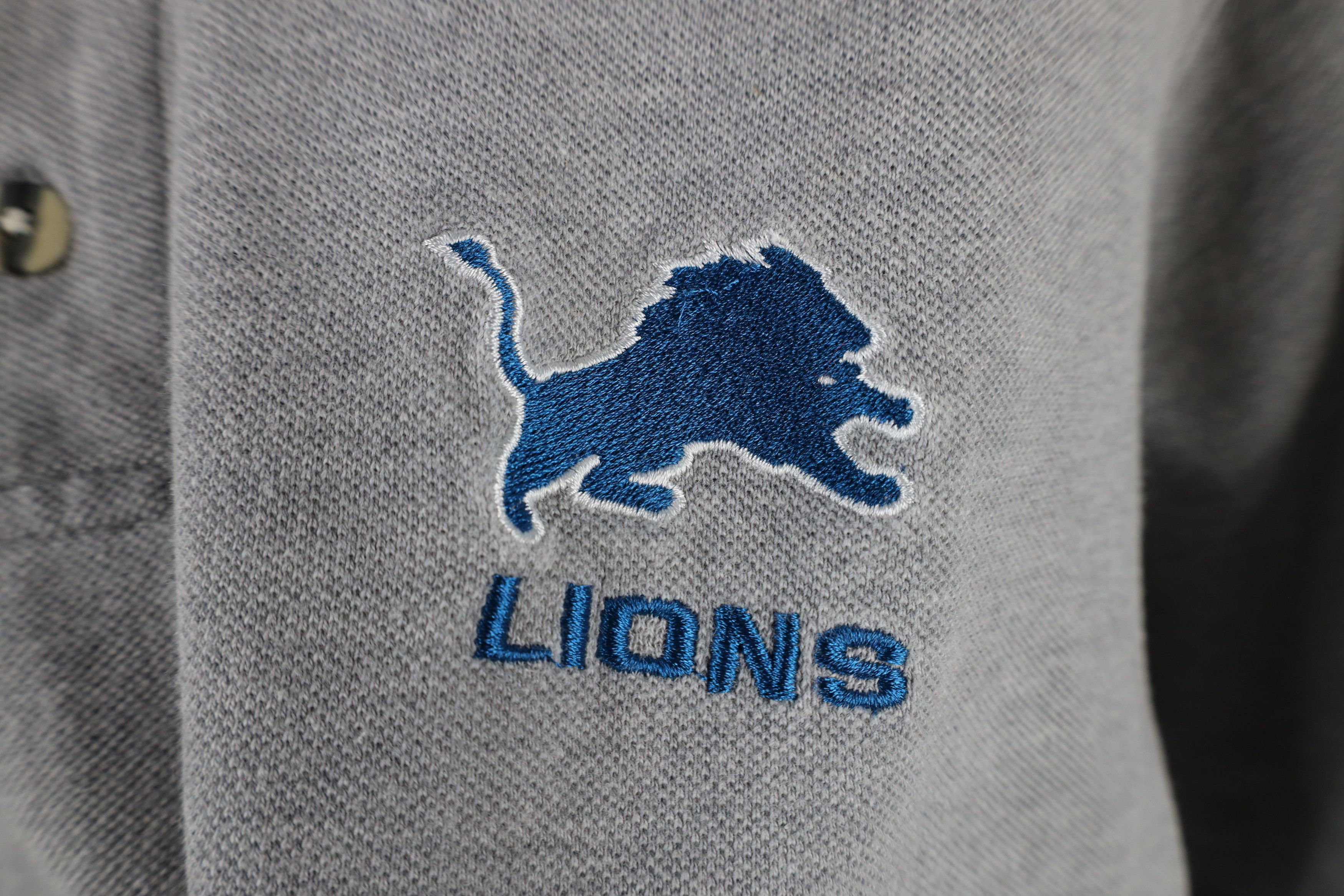 Vintage Vintage Y2K NFL Detroit Lions Football Polo Shirt Gray Size US M / EU 48-50 / 2 - 4 Thumbnail