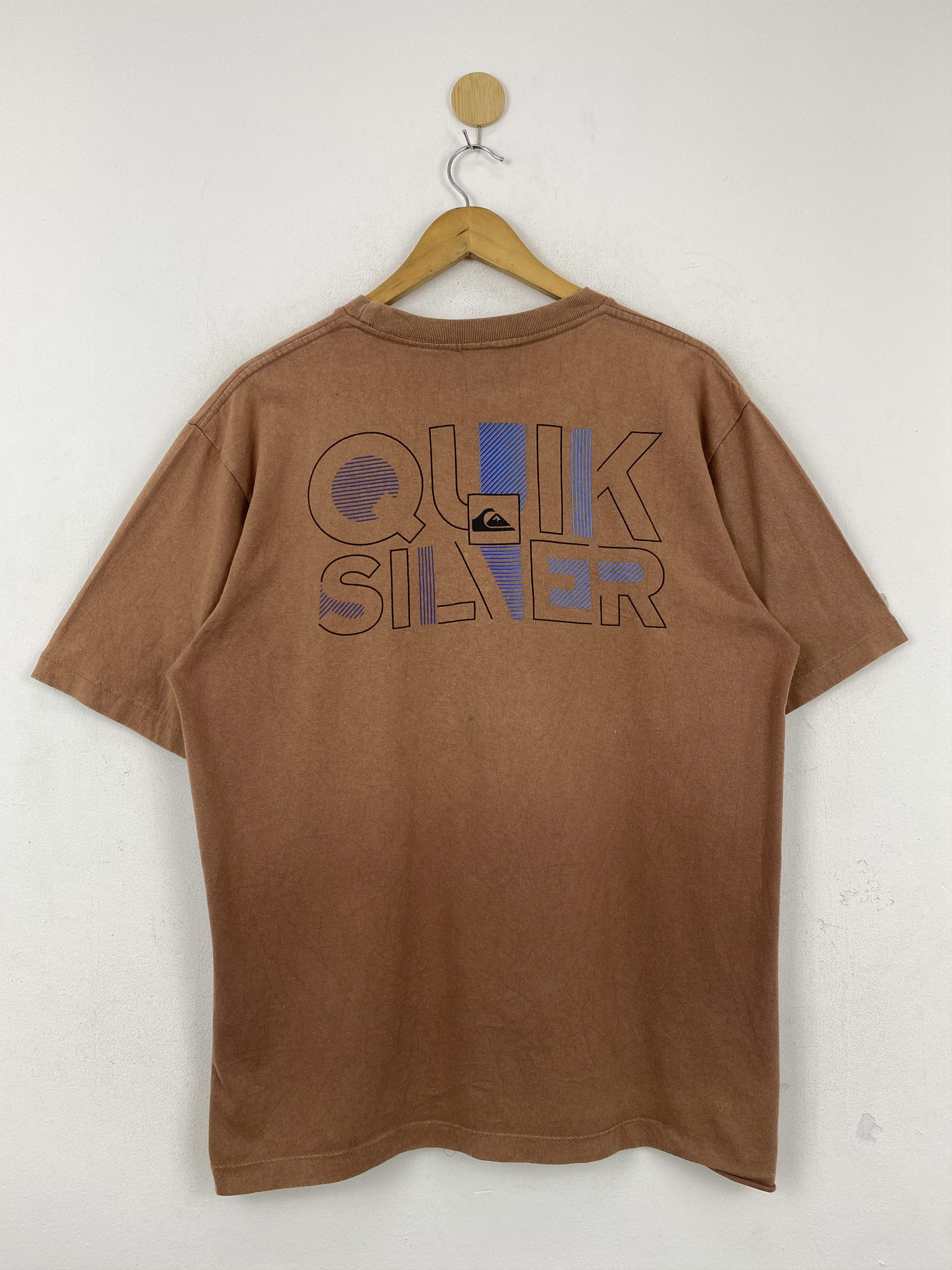Quiksilver × Vintage 90s Vintage Sun Faded Quiksilver Surfing Spellout Tee TA0660 Size US XL / EU 56 / 4 - 1 Thumbnail