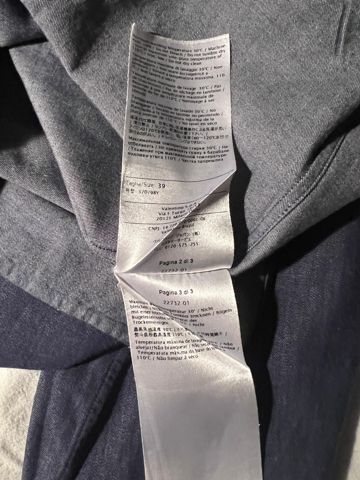 Valentino Valentino Indigo Shirt Size US S / EU 44-46 / 1 - 6 Thumbnail