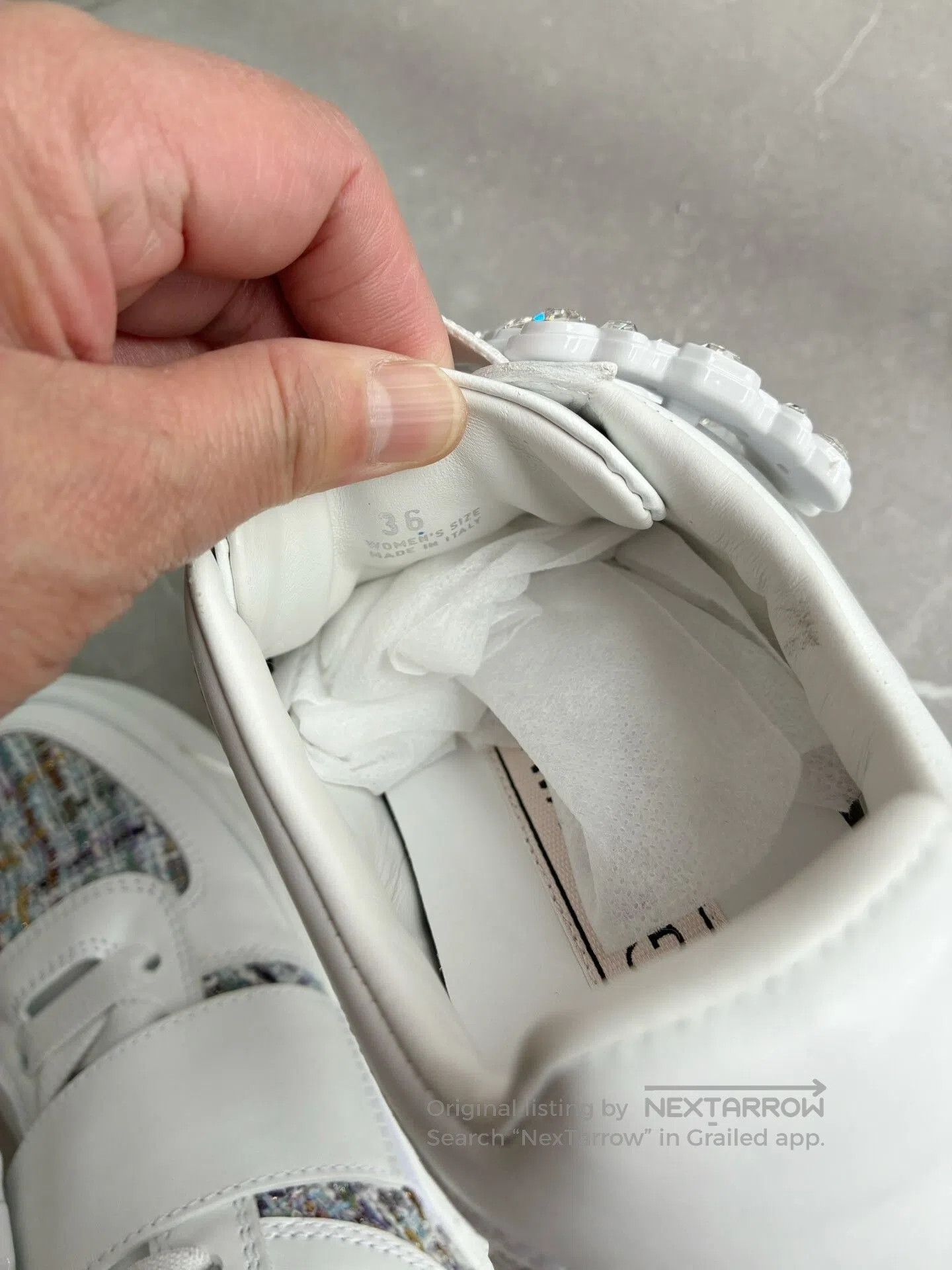 Roger Vivier RV Crystal Buckle Sneakers.