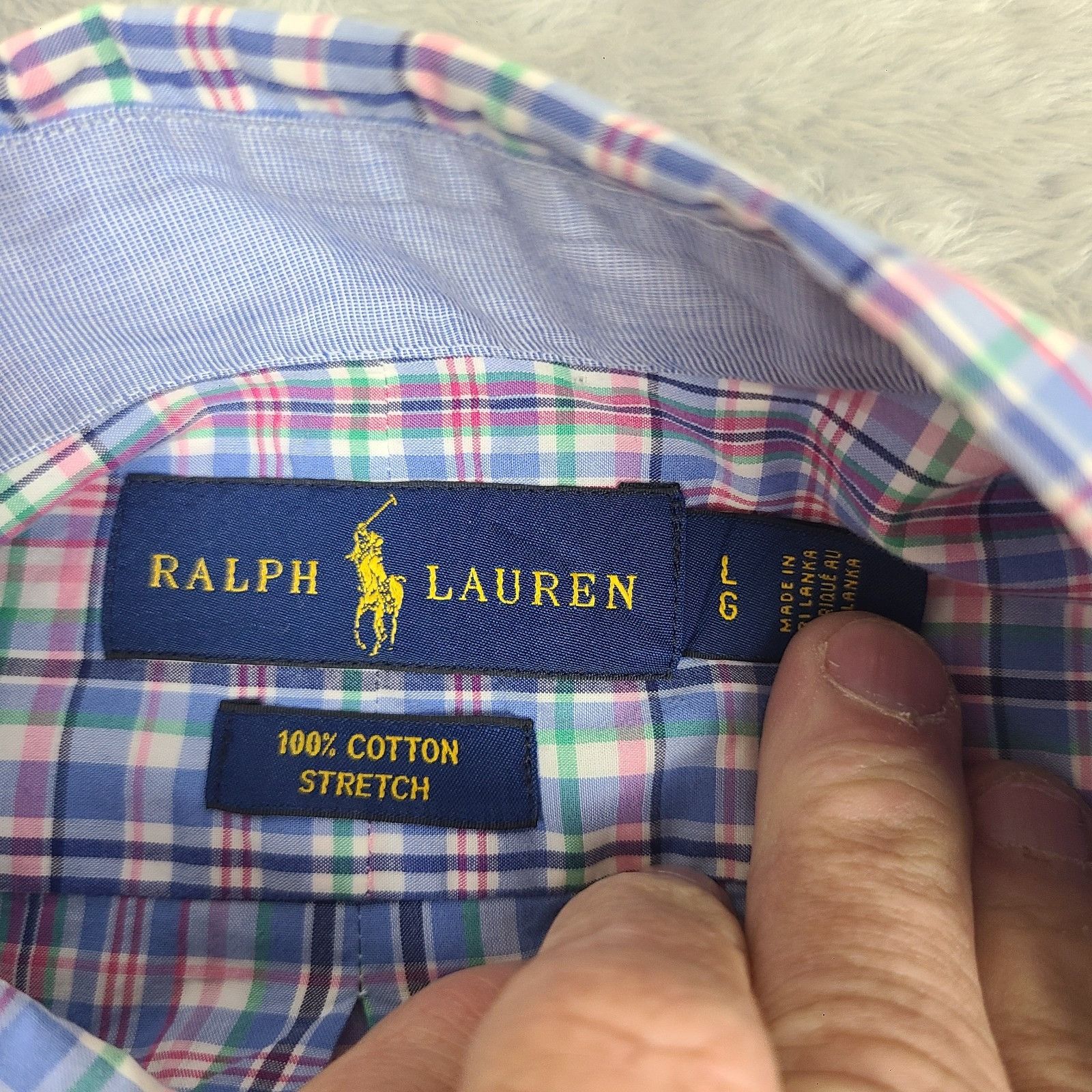 Ralph Lauren Ralph Lauren Mens Size Large Multi-Color Plaid Stretch Butto Size US L / EU 52-54 / 3 - 3 Thumbnail