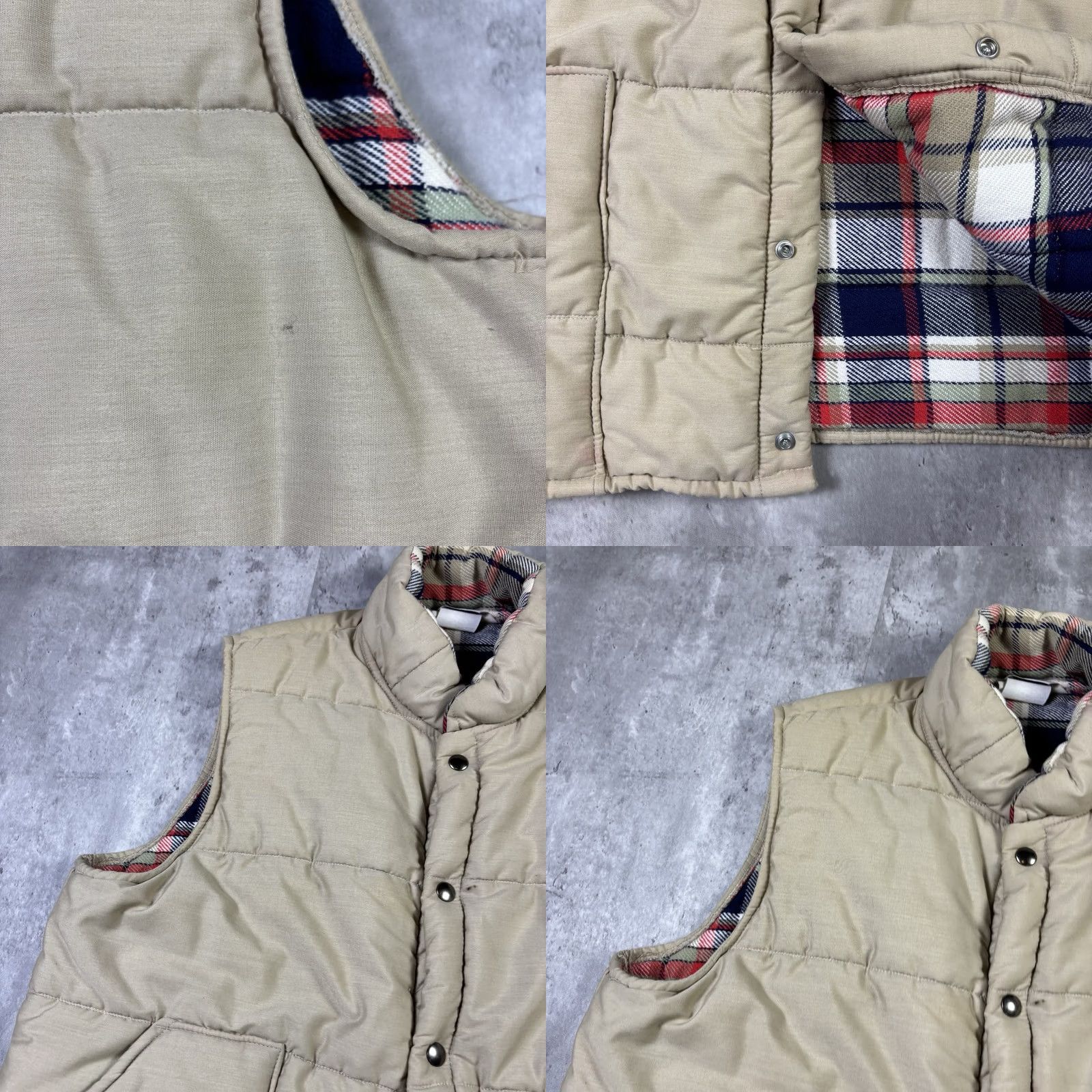Vintage VINTAGE 70s Big Yank Down Button Snap Down Puffer Vest Mens M Size Brown Plaid Cotton Shell Lining Cotton Old School Size US M / EU 48-50 / 2 - 8 Thumbnail