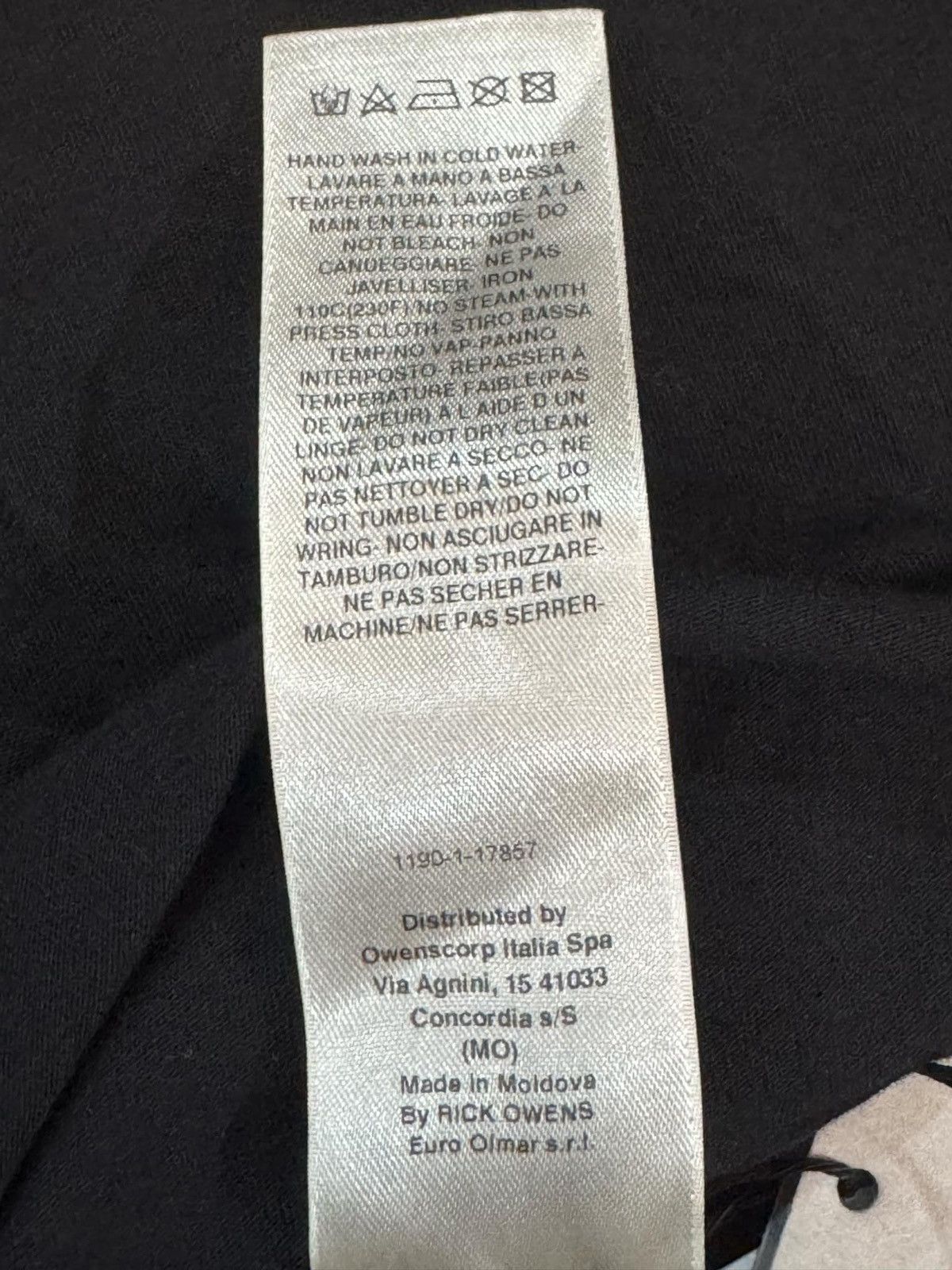 Rick Owens Drkshdw Rick Owens Drkshdw script tee Size US L / EU 52-54 / 3 - 5 Thumbnail