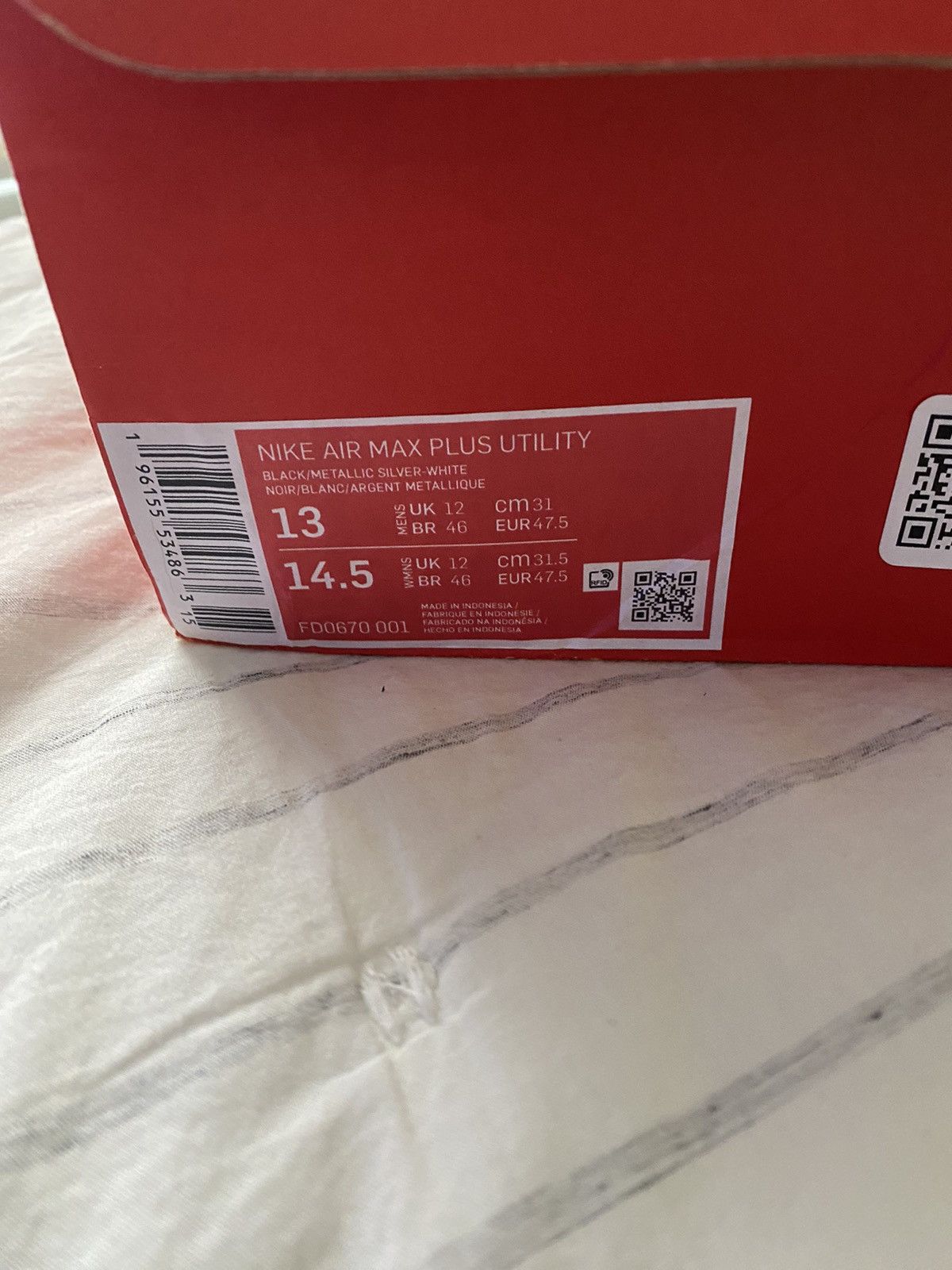 Nike Nike Air Max Plus Utility Sz13 Black Size US 13 / EU 46 - 20 Thumbnail