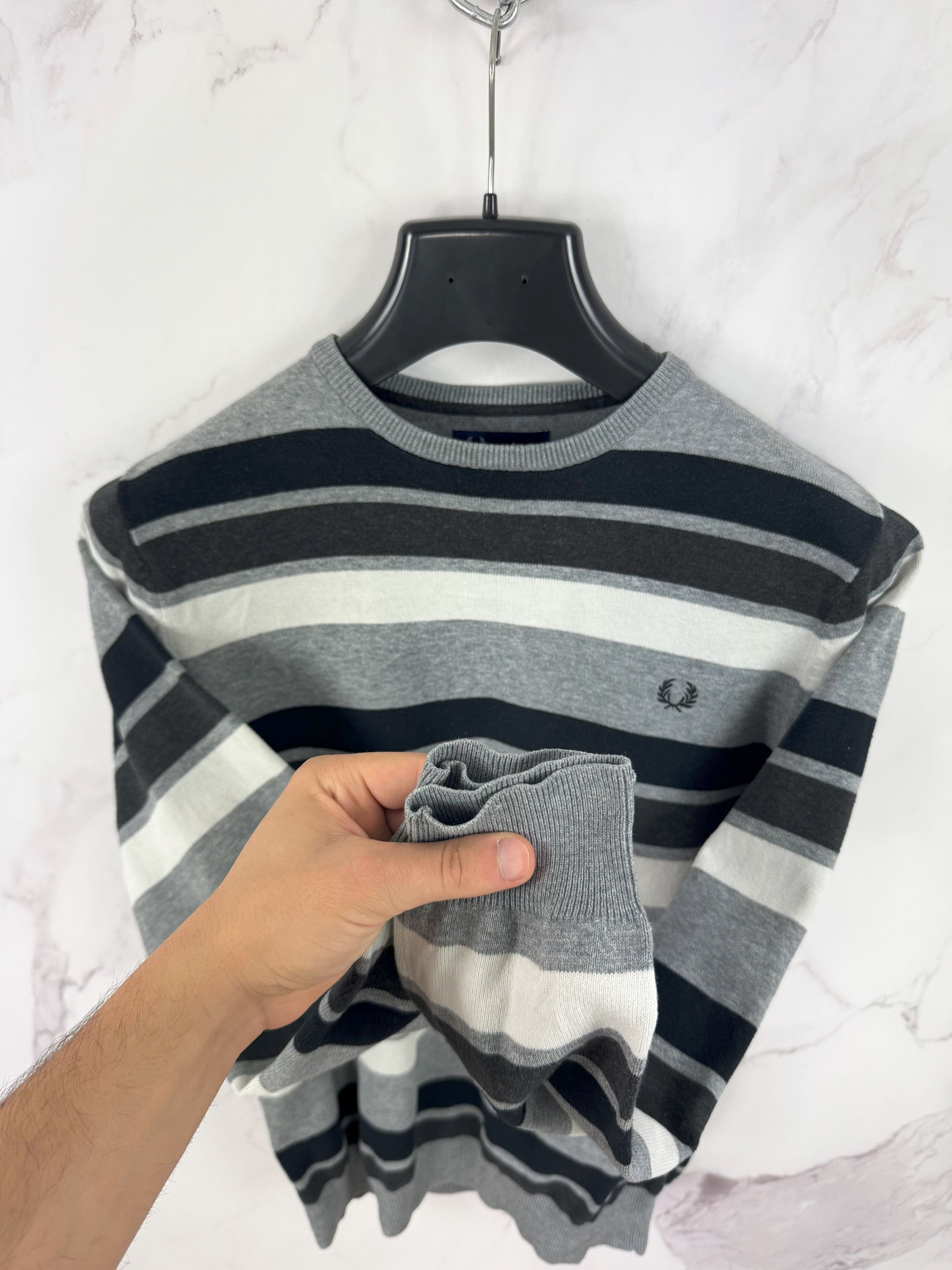 Fred Perry Fred Perry Striped Jumper Classic Logo Pullover Size S Size US S / EU 44-46 / 1 - 8 Thumbnail