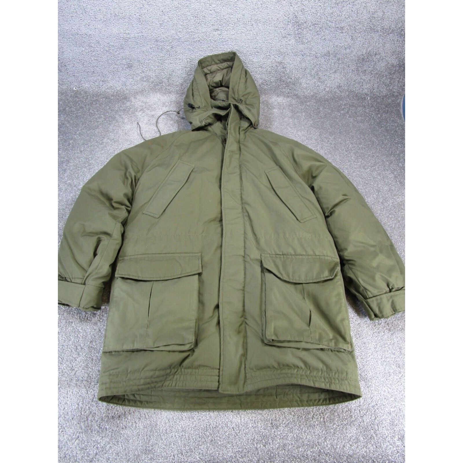 image of Vintage Vintgage Cabela's Jacket Mens Small Green Down Puffer Parka Outdoor N3B in White