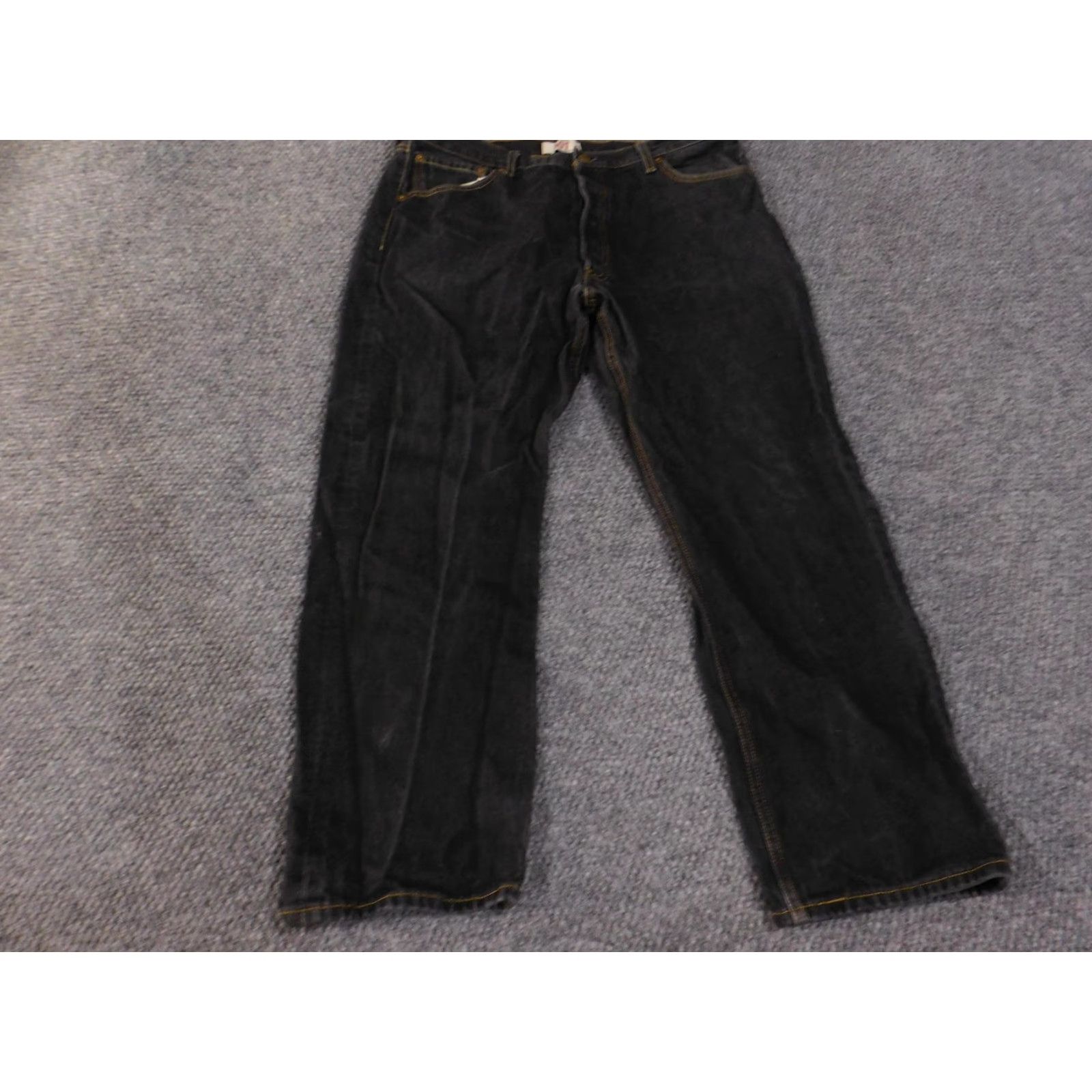 Levi's Levi's 501 Jeans Mens 38x30 Black Denim Straight Leg Button Fly Classic Fit Size US 38 / EU 54 - 2 Thumbnail
