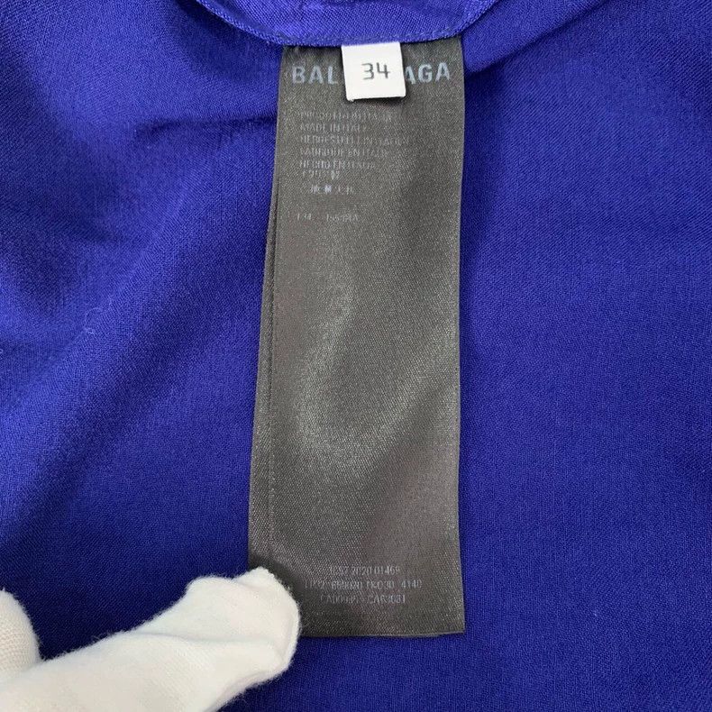 Balenciaga Balenciaga Blue logo lettered cotton slacks Size 42" / US 20 - 6 Thumbnail
