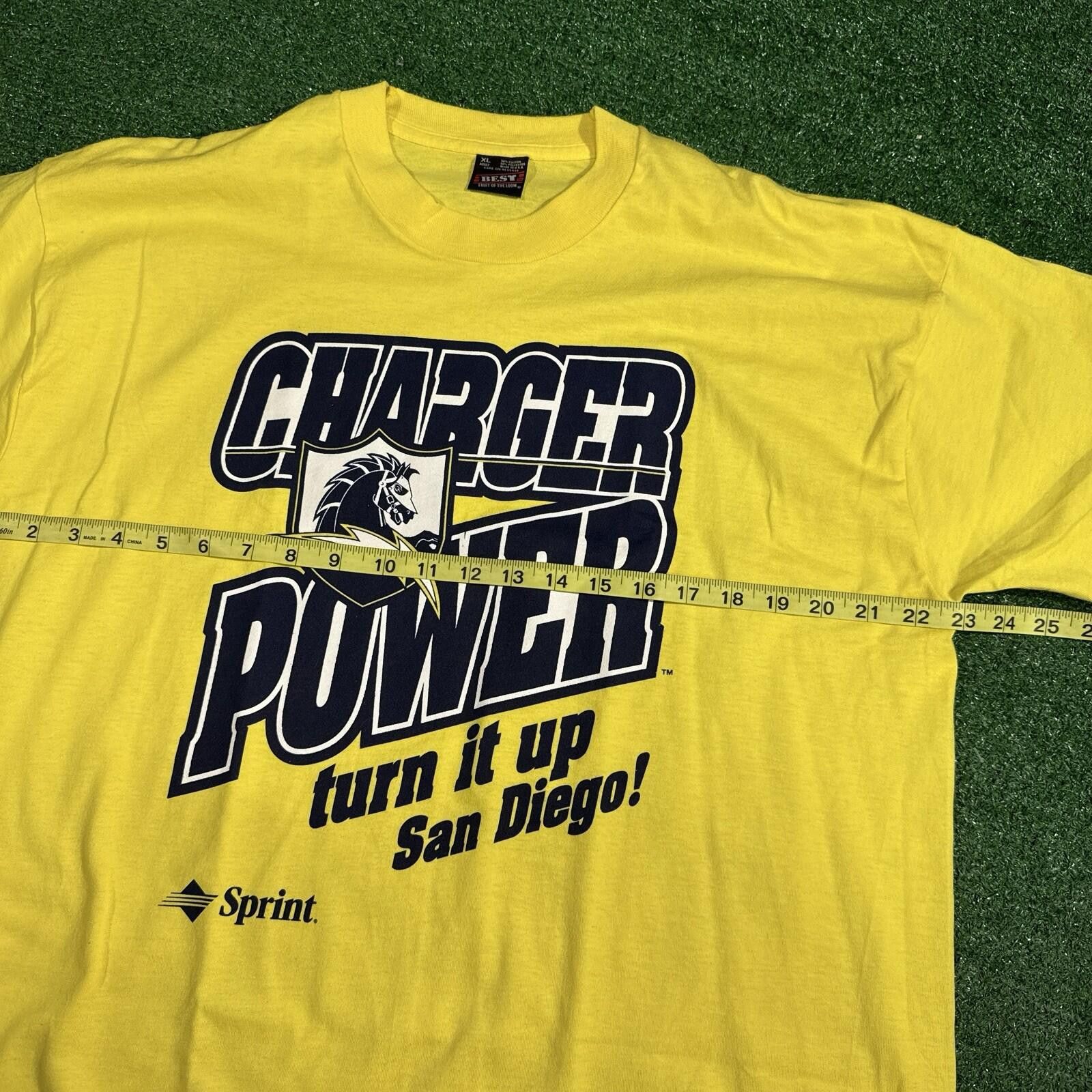 Fruit Of The Loom Vintage 80s San Diego Chargers Charger T-Shirt XL Yellow Size US XL / EU 56 / 4 - 3 Thumbnail