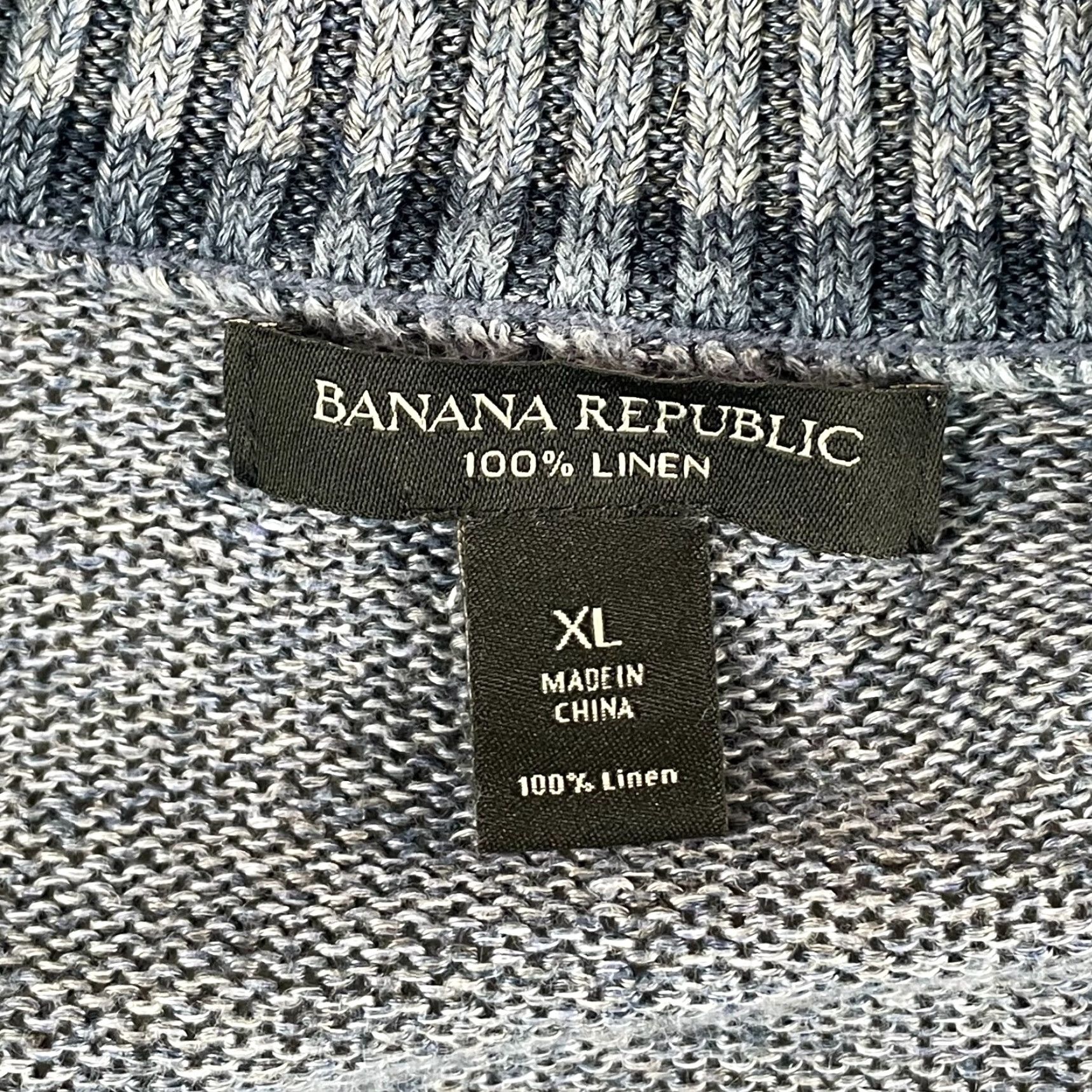 Banana Republic Banana Republic Jacket Men XL Blue Knit Mock Neck Full Zip Linen Bomber Preppy Casual Size US XL / EU 56 / 4 - 2 Thumbnail