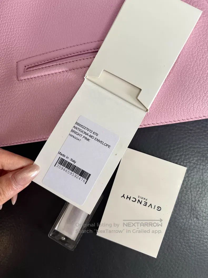 Givenchy Givenchy Envelope Handbag - Pink Calf Leather Size ONE SIZE - 8 Thumbnail