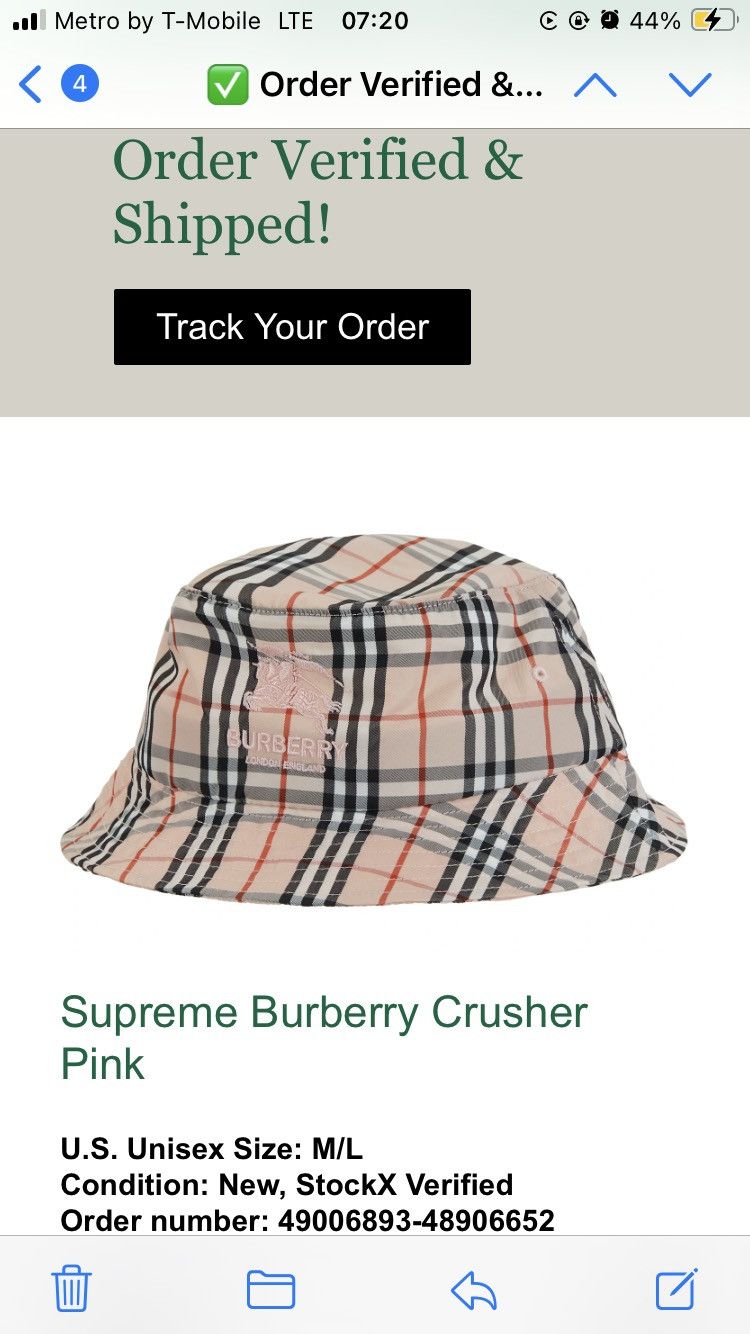 Supreme Supreme Burberry Crusher | Grailed