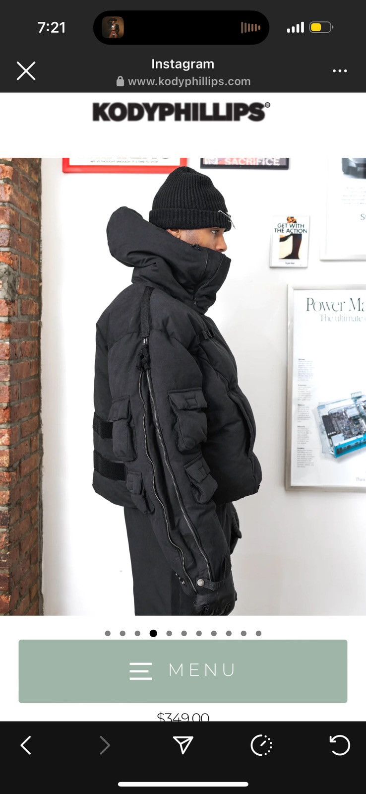 Kody Phillips Kody Phillips - TANK PUFFER BLACK Size US S / EU 44-46 / 1 - 10 Thumbnail