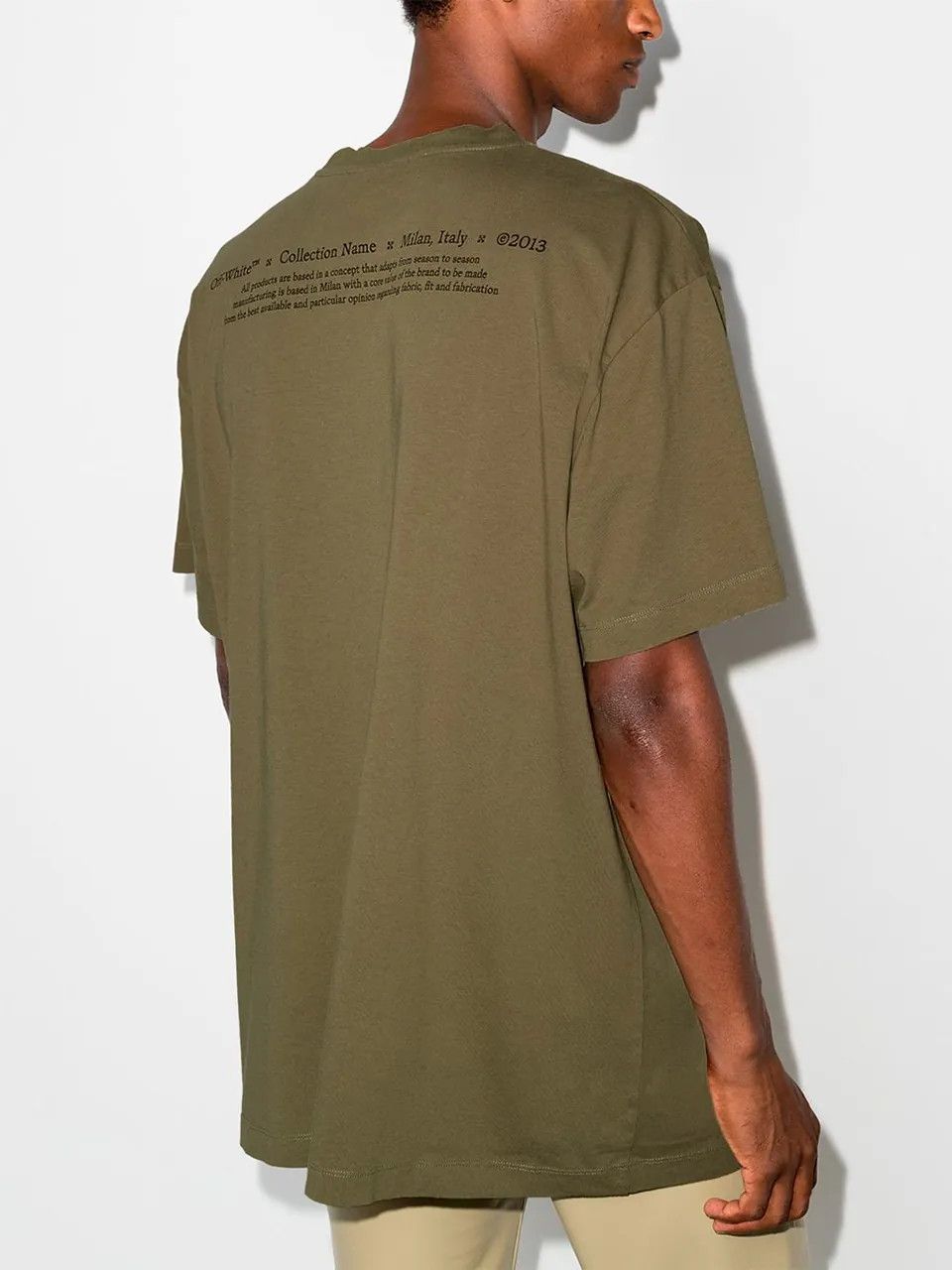 Off-White Green Caravaggio Boy Oversized T-Shirt Size US XXS / EU 40 - 4 Thumbnail