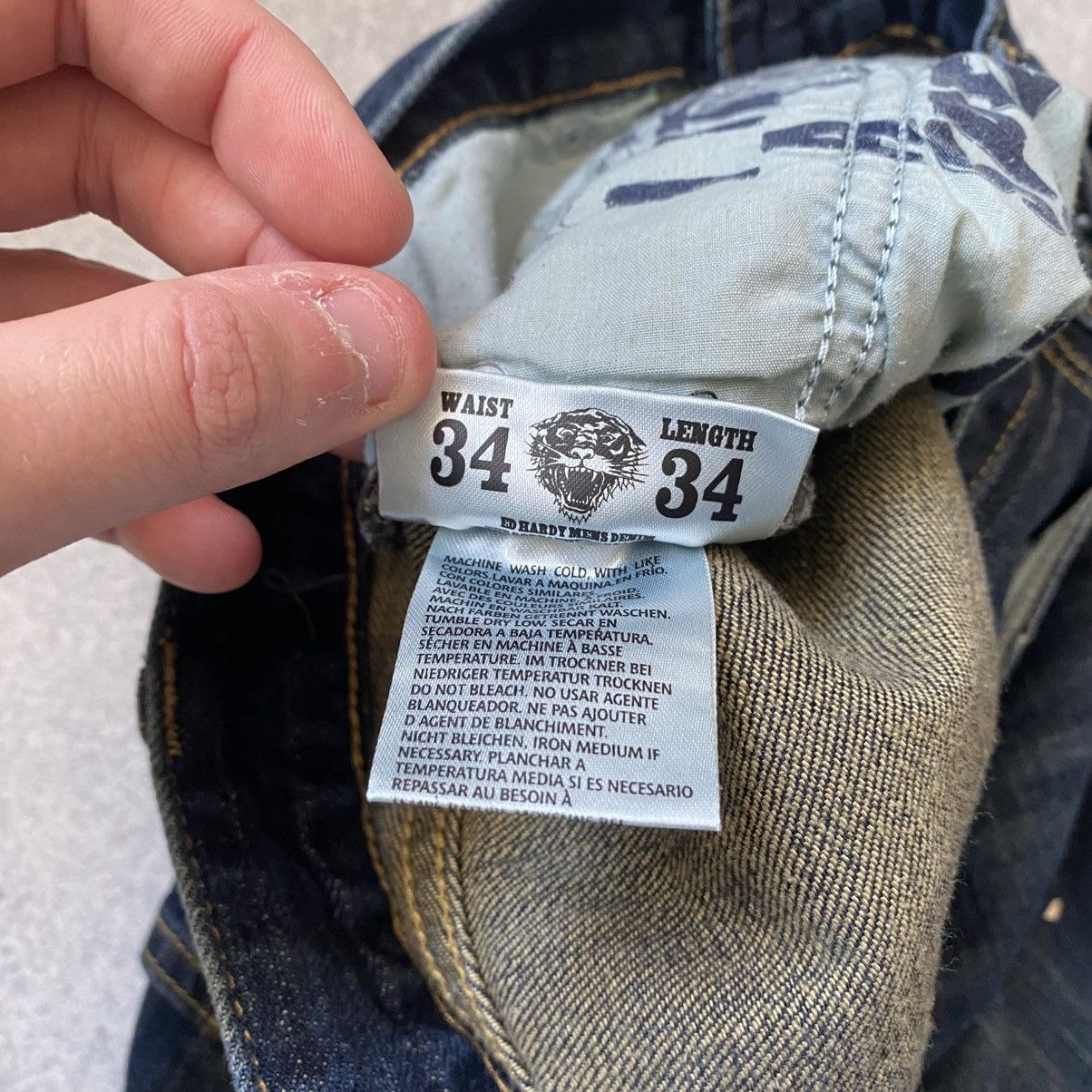 Ed Hardy Vintage Ed Hardy Jeans Baggy Japanese Y2K Size US 34 / EU 50 - 9 Thumbnail