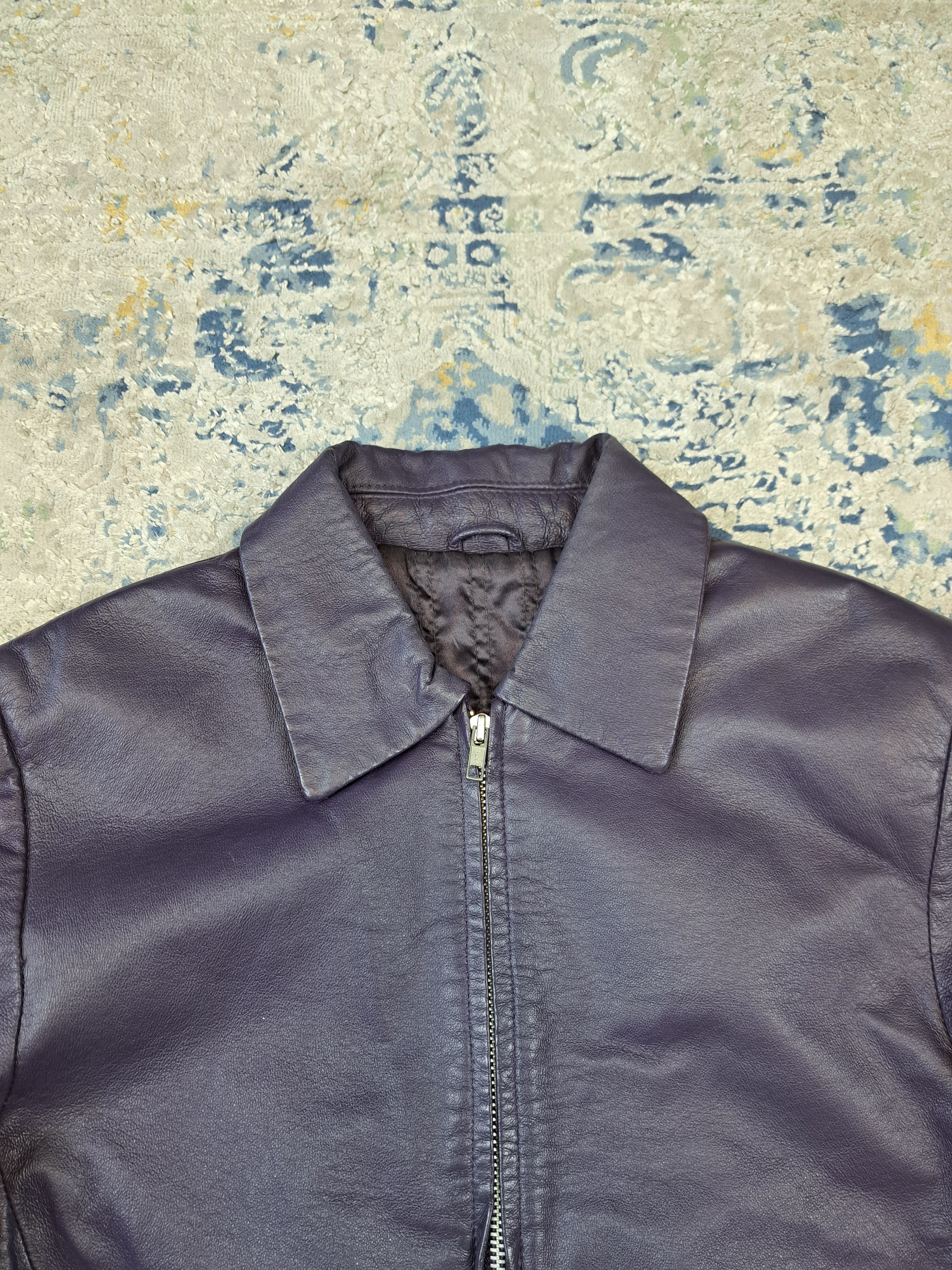 Genuine Leather Leather Jacket Like U-Boat Avant Garde Archive Cropped Size L / US 10 / IT 46 - 2 Thumbnail