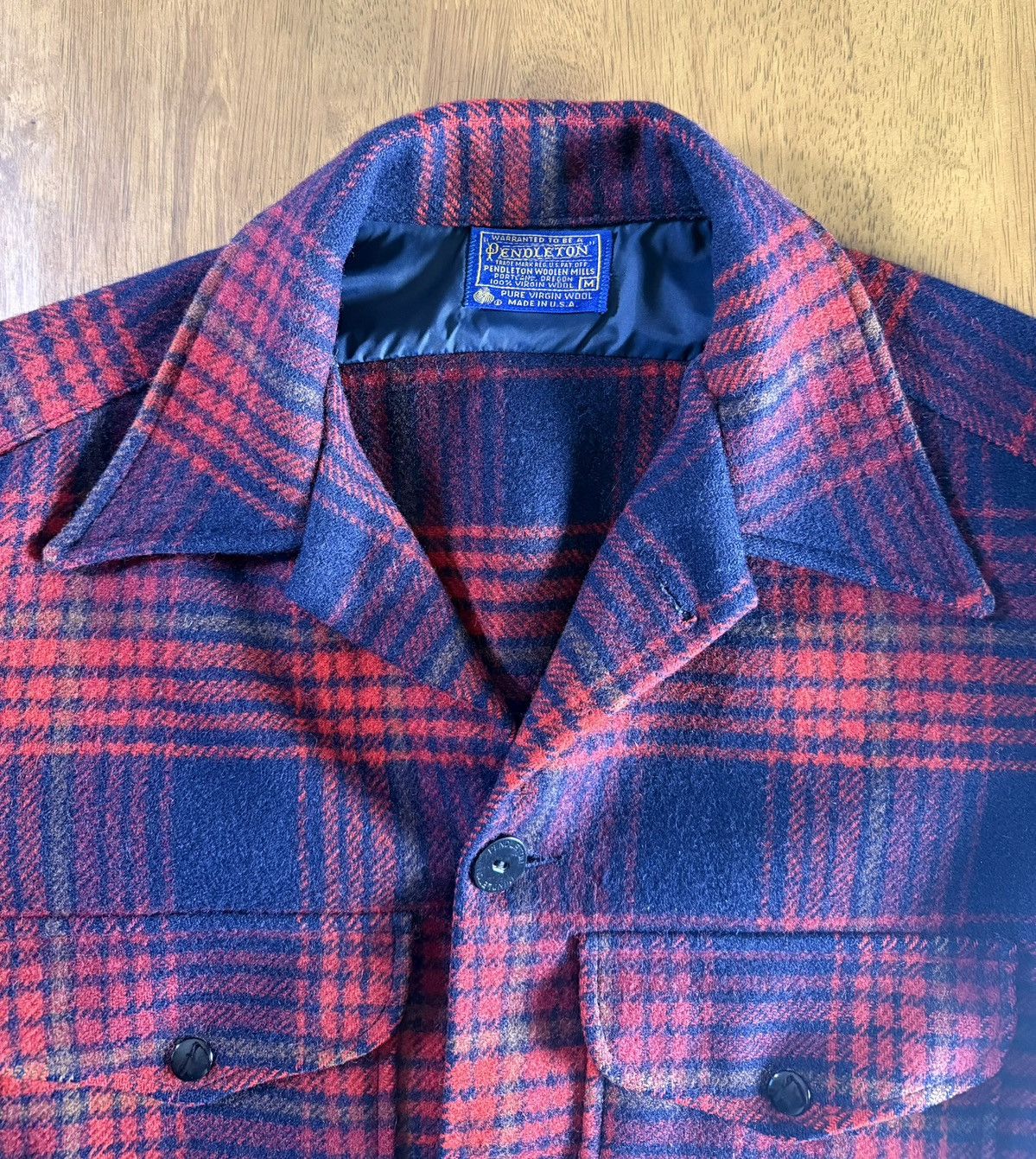 Pendleton Vintage Pendleton Wool Board Shirt Jacket USA Red Black M Size US M / EU 48-50 / 2 - 5 Thumbnail