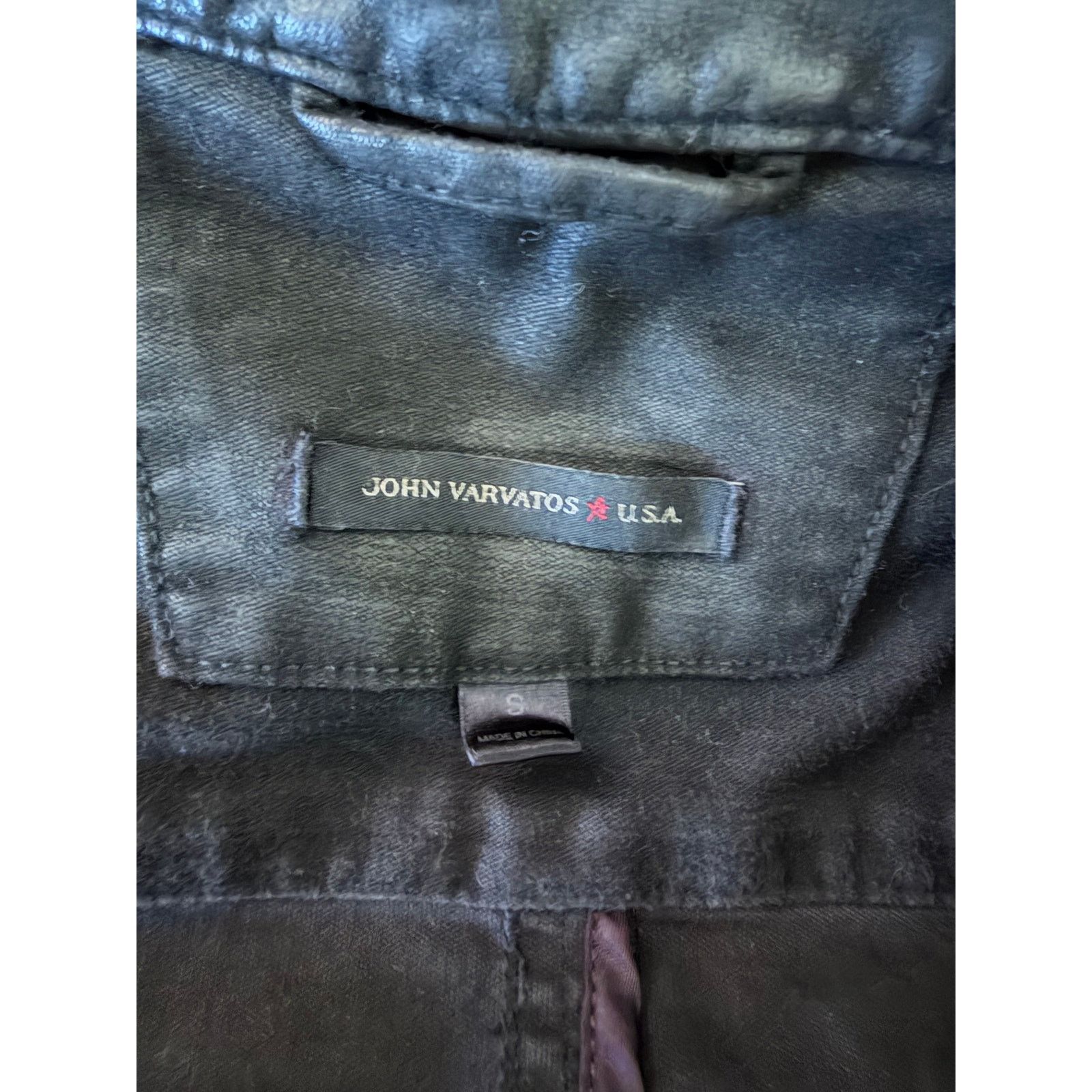 John Varvatos new John Varvatos black coated denim Jean jacket size small Size US S / EU 44-46 / 1 - 5 Thumbnail