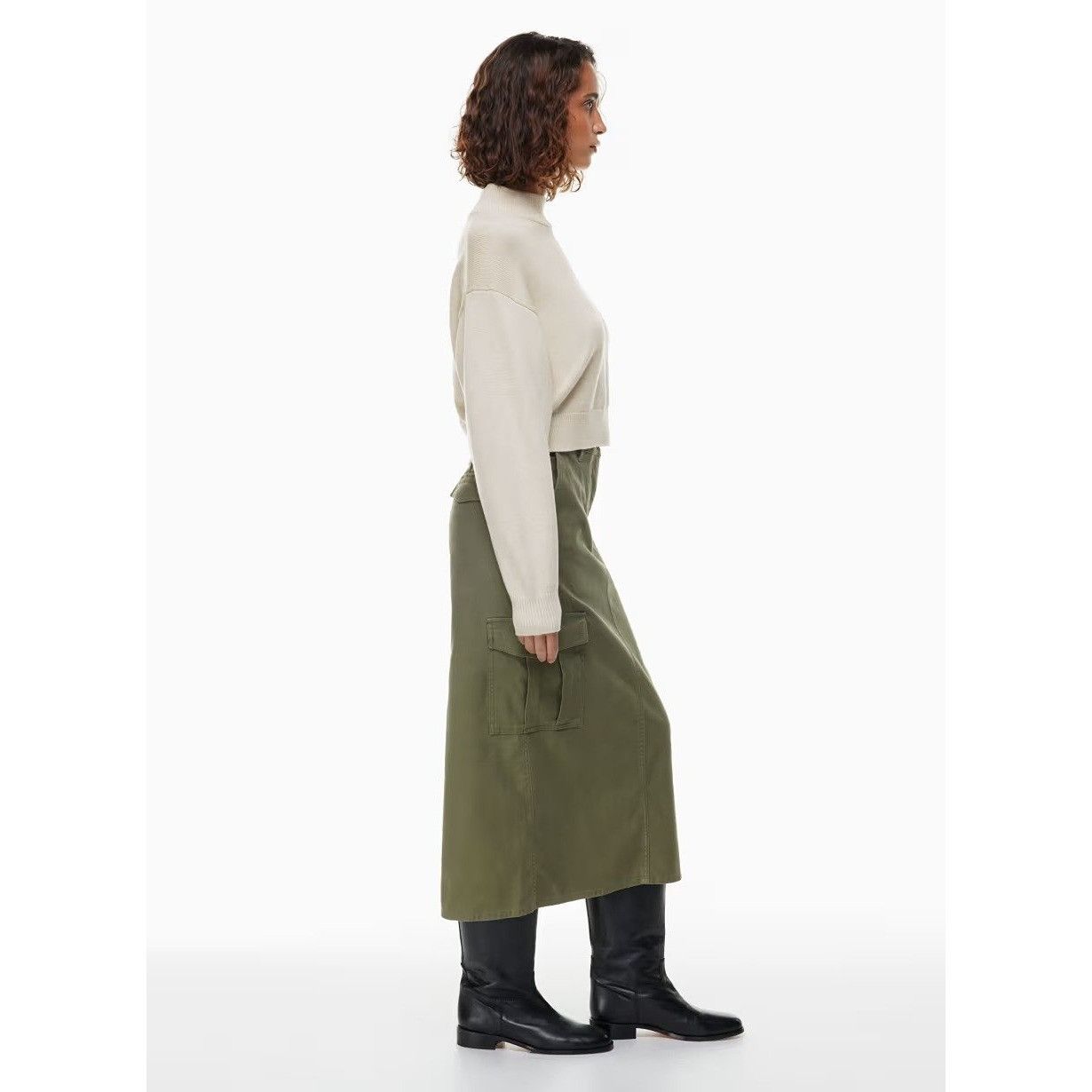 Aritzia Aritzia Wilfred Free Harper Cropped Wool Sweater Mockneck Wo Size L / US 10 / IT 46 - 3 Thumbnail