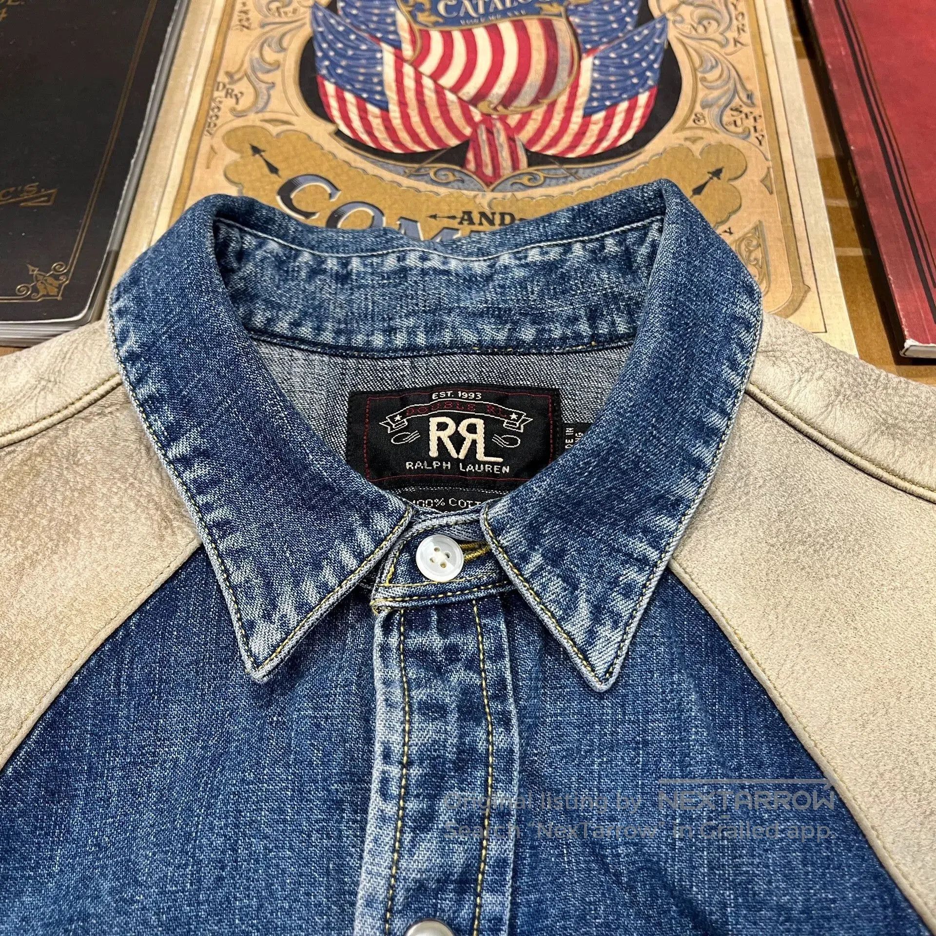RRL Ralph Lauren RRL Western Denim Shirt by Ralph Lauren. Size US M / EU 48-50 / 2 - 5 Thumbnail