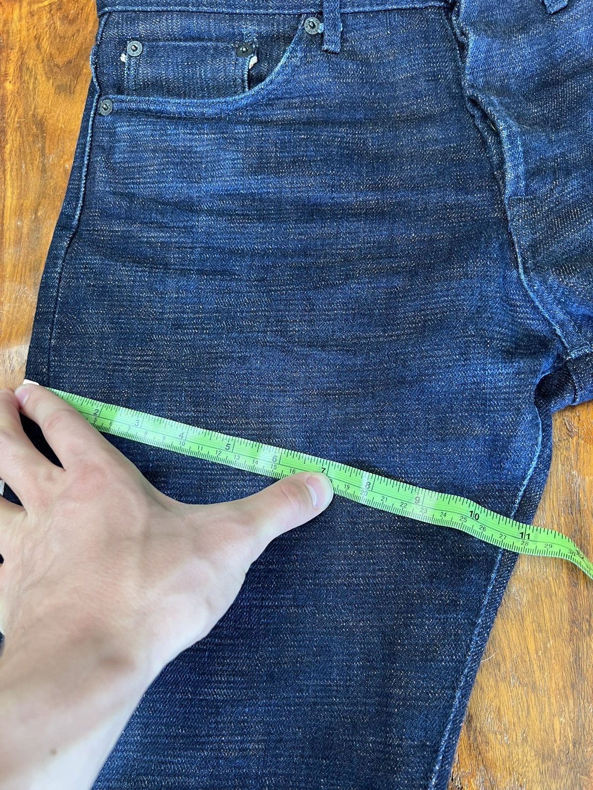 Japan Blue Okayama Denim ODJB019 18OZ. "SIDERITE SLUB" SELVEDGE JEANS Size US 31 - 11 Thumbnail