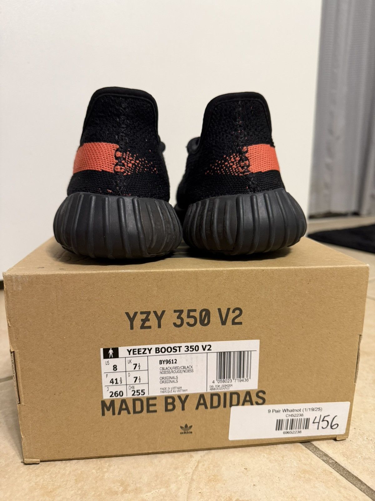 Yeezy Adidas Yeezy 350 V2 Boost Red Stripe Size US 8 / EU 41 - 4 Thumbnail