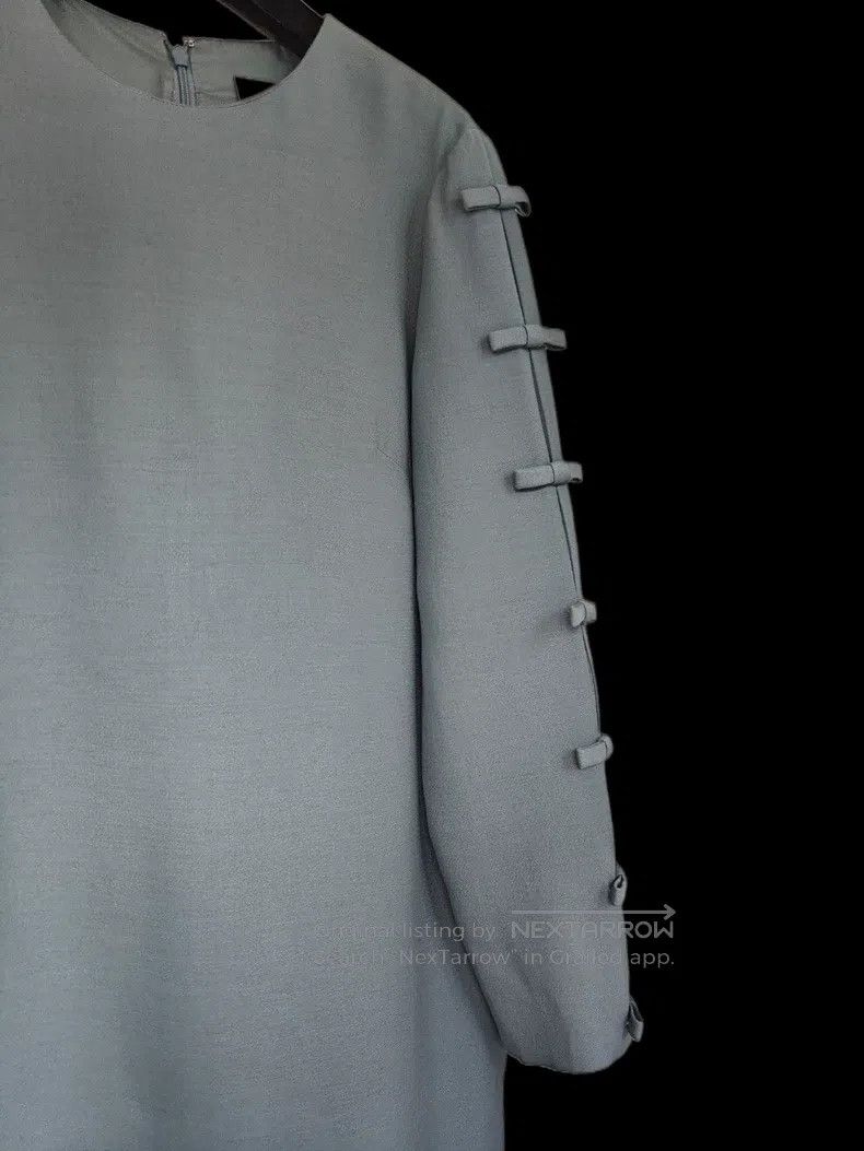 Valentino Valentino Gray-blue bow dress Size M / US 6-8 / IT 42-44 - 6 Thumbnail