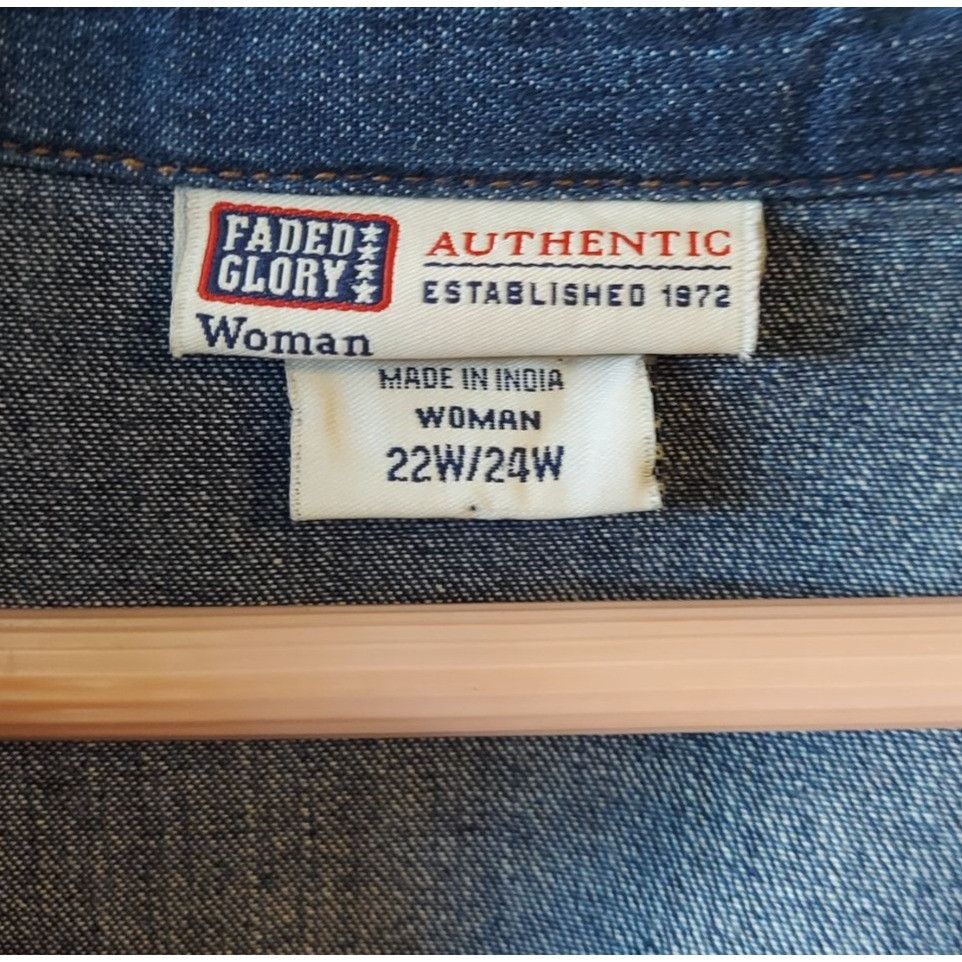 Other Faded Glory Womens Relaxed Fit 1- Pants & 1-Denim Button-Up Size 3XL / US 20-22 - 5 Thumbnail