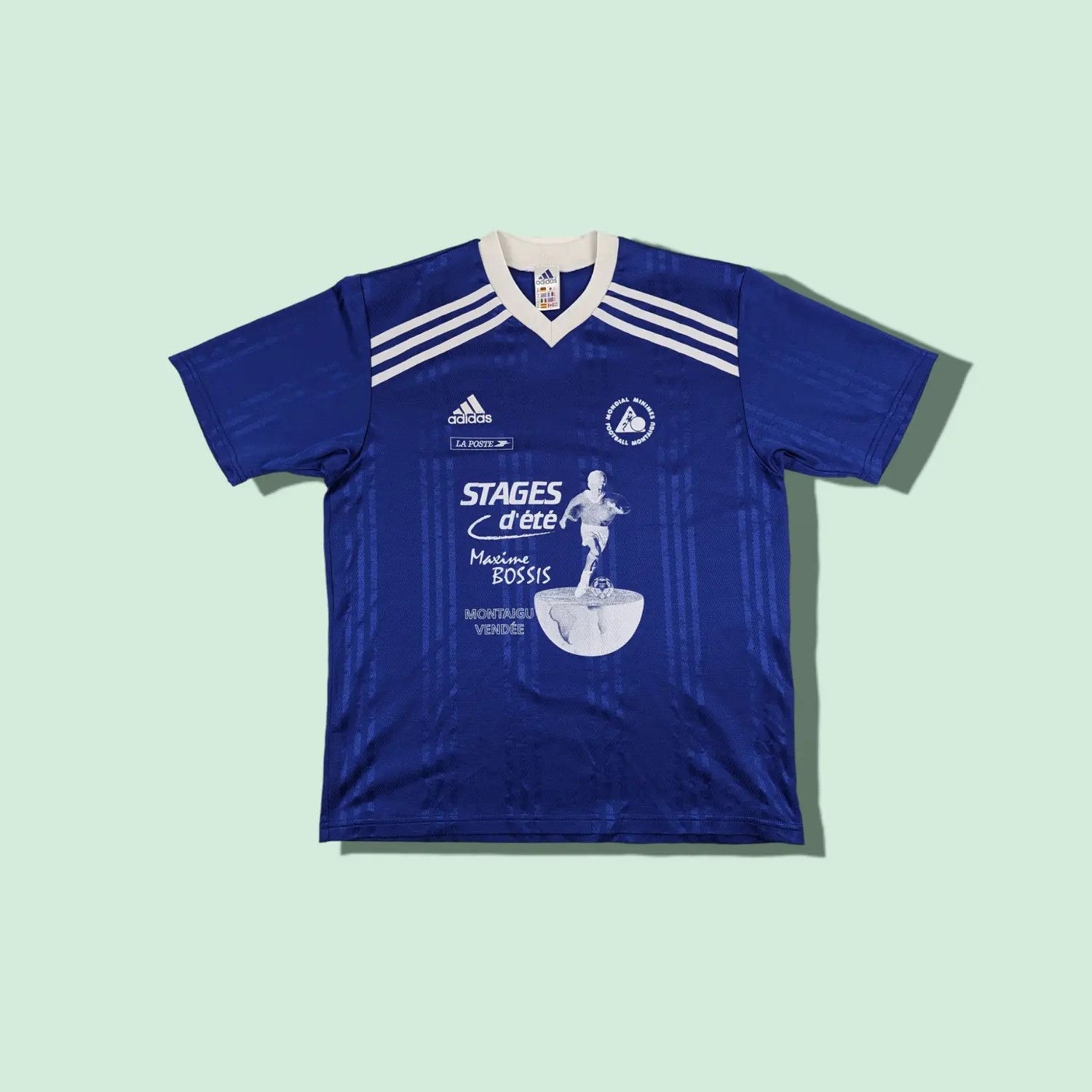 Vintage 90's ADIDAS Mondial Minimes Montaigu Football Jersey