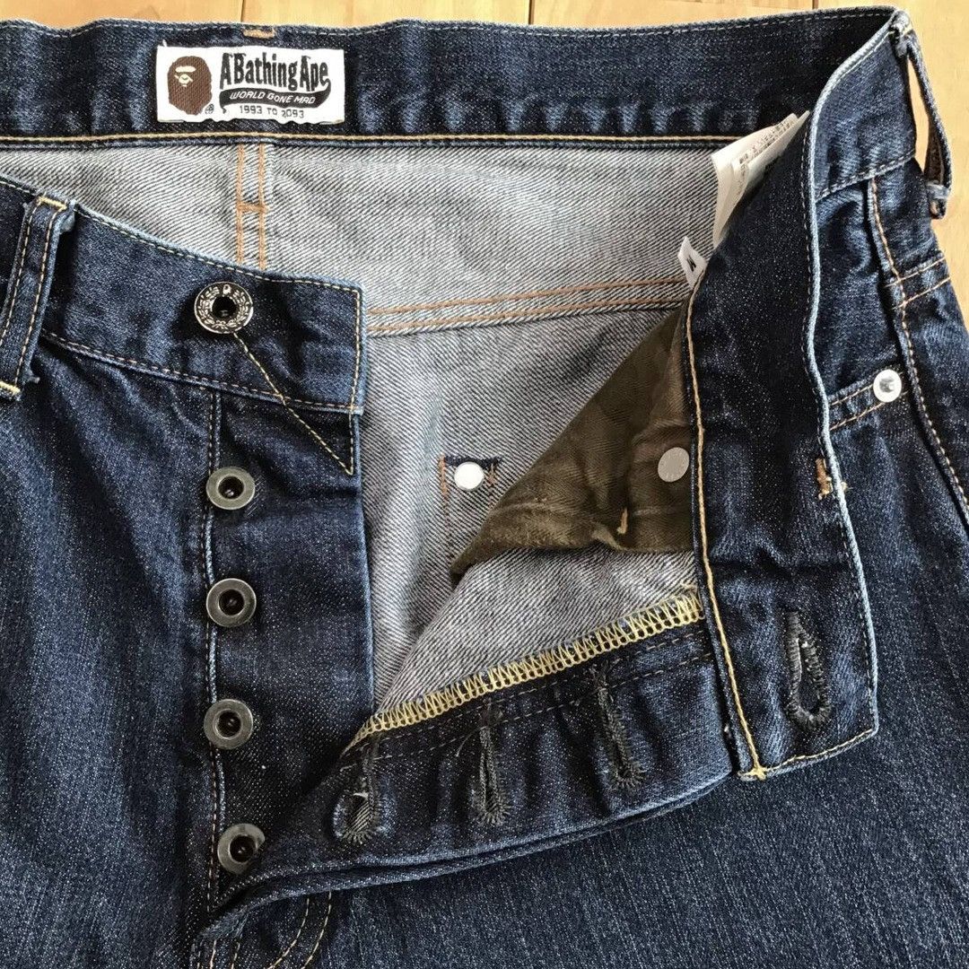 Bape BAPE Milo embroidered denim shorts a bathing ape ★size M Size US 32 / EU 48 - 5 Thumbnail