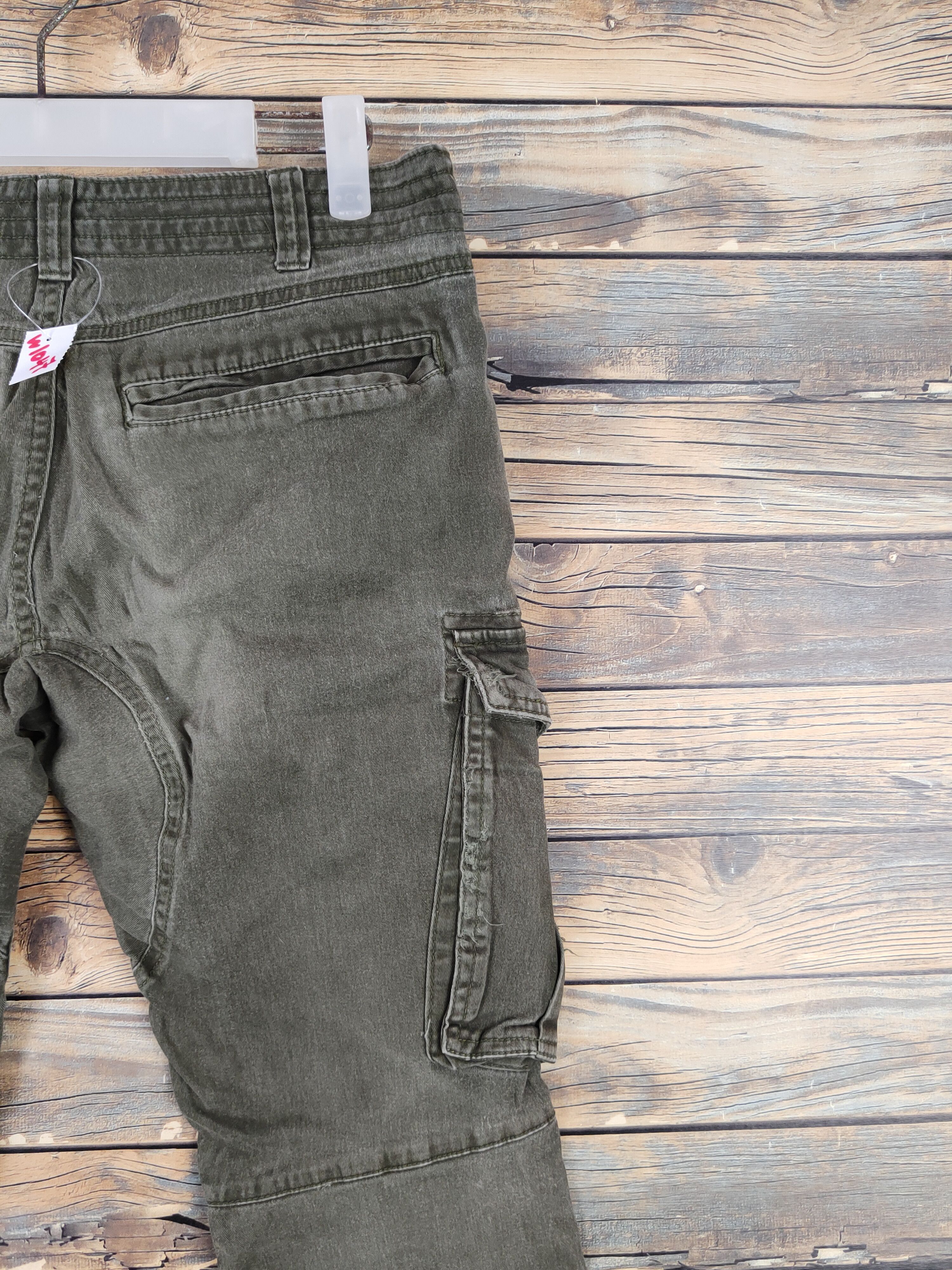 Japanese Brand Geride Olive Faded Multipocket Tactical Cargo Pants #W1047 Size US 29 - 10 Thumbnail