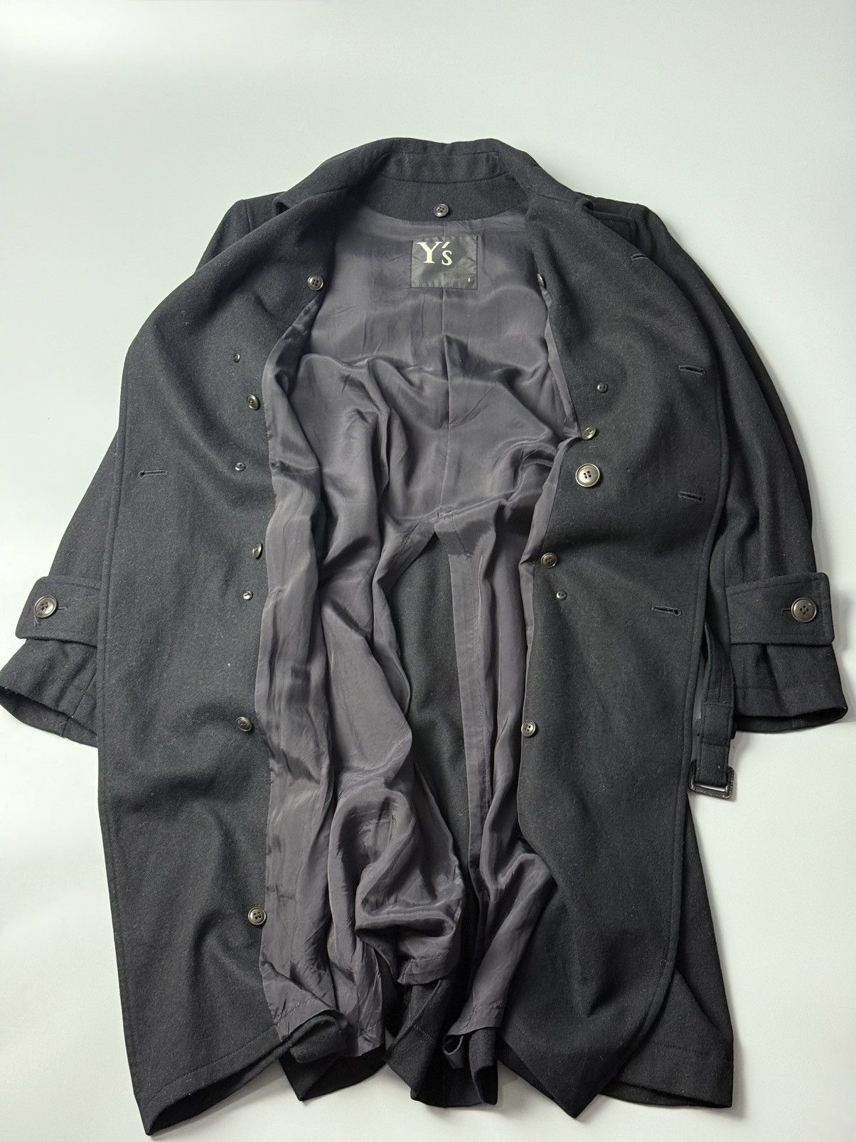 Yohji Yamamoto Vintage Y’s Yohji Yamamoto Belted Trench Coat Size US M / EU 48-50 / 2 - 2 Thumbnail