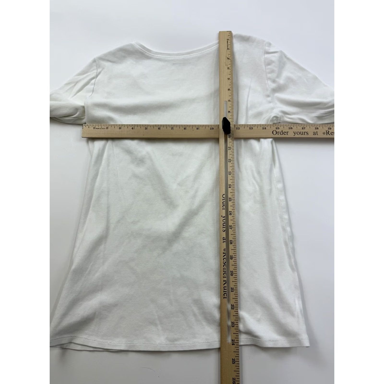 Eileen Fisher Eileen Fisher Shirt Womens S White Scoop Neck 3/4 Sleeve Organic Cotton Top Size S / US 4 / IT 40 - 6 Thumbnail
