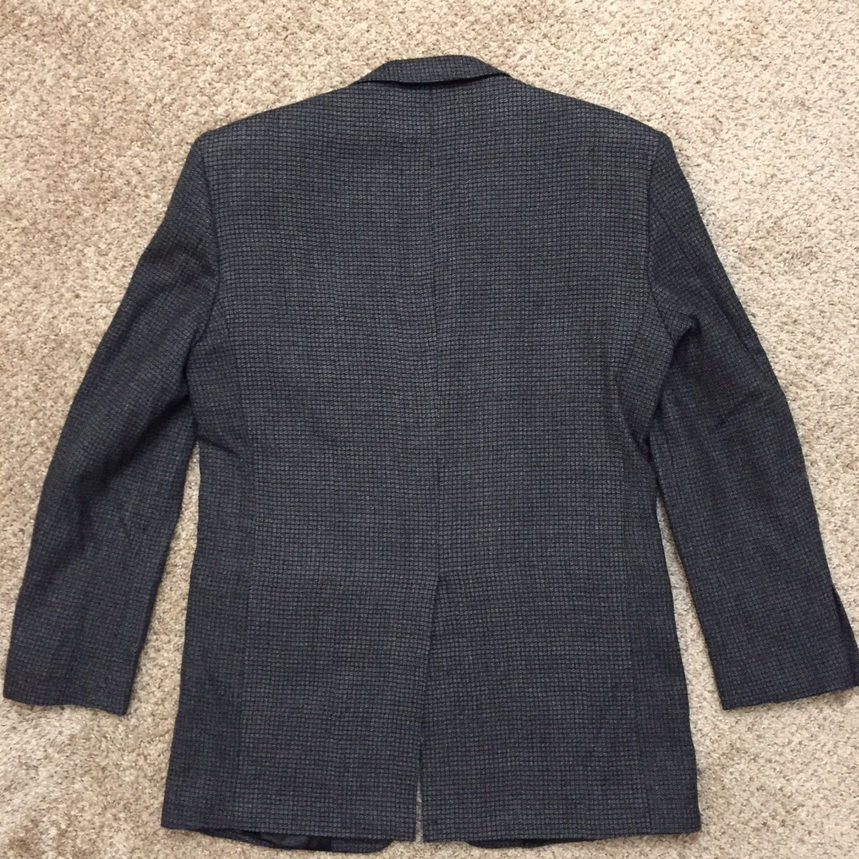 Vintage VINTAGE Woolrich Blazer Mens 40 Long Gray Check Wool Size 40R - 7 Thumbnail