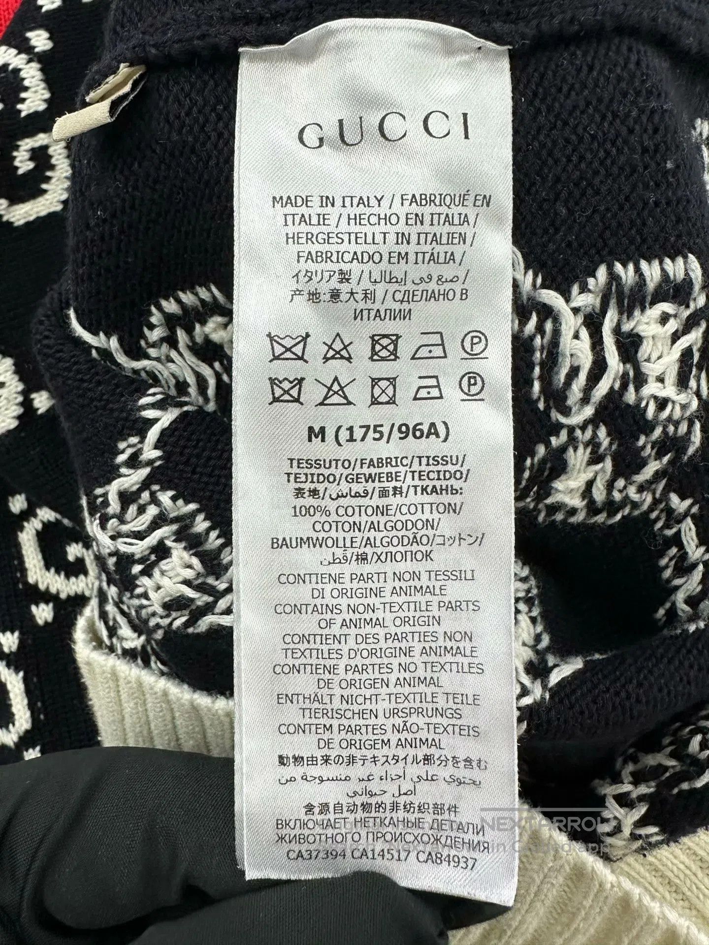 Gucci Guicci Black Classic Striped Printed Logo Knit Cardigan| Size US M / EU 48-50 / 2 - 4 Thumbnail