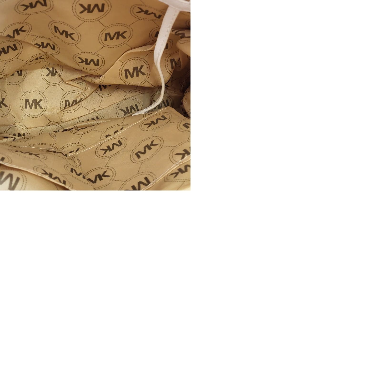 Vintage Michael Kors Hamilton Travel Large White Pebbled Leather Satchel Bag MK Dust Bag Size ONE SIZE - 12 Thumbnail
