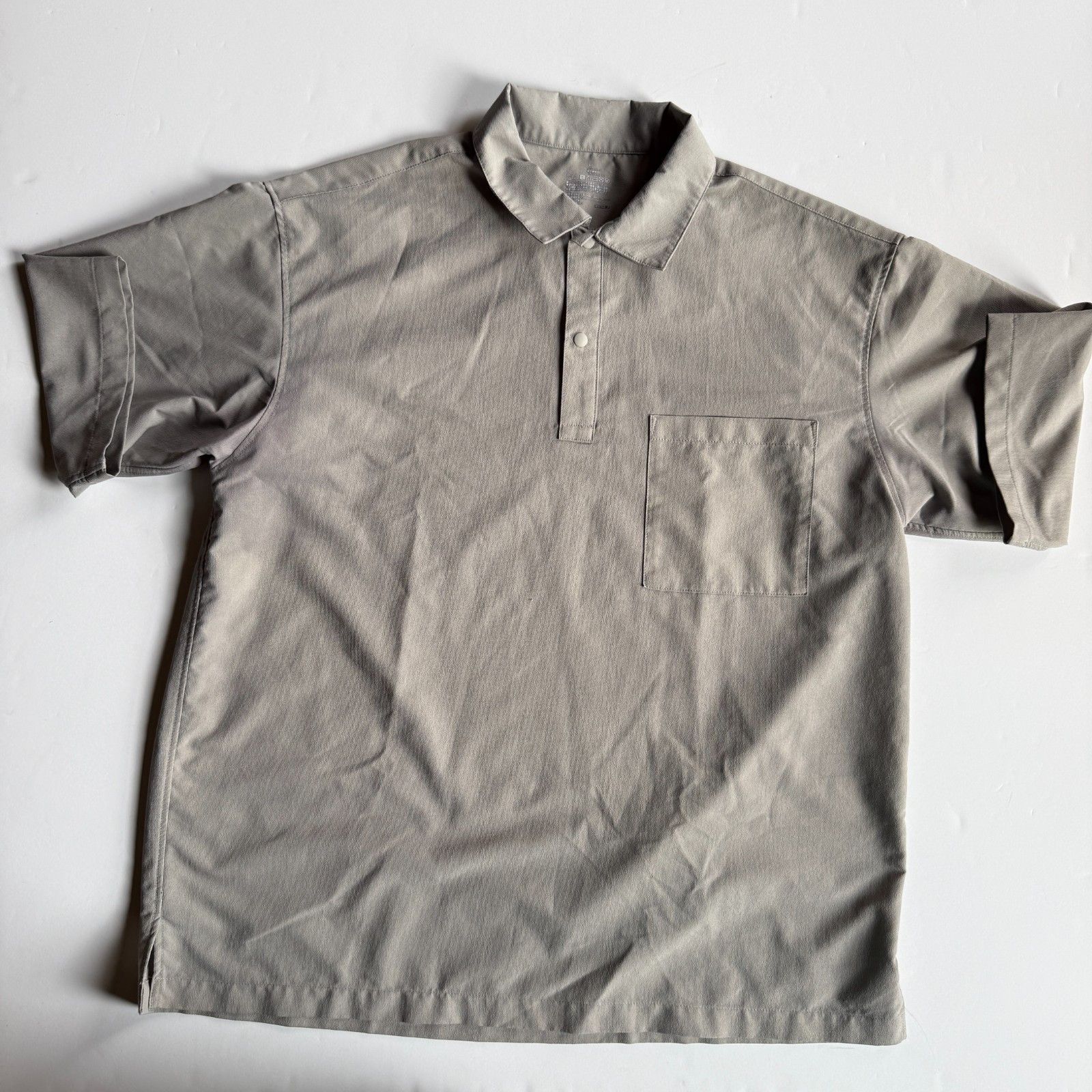Muji MUJI Men's Open Collar Gray SS Shirt - Size Large Size US L / EU 52-54 / 3 - 1 Thumbnail