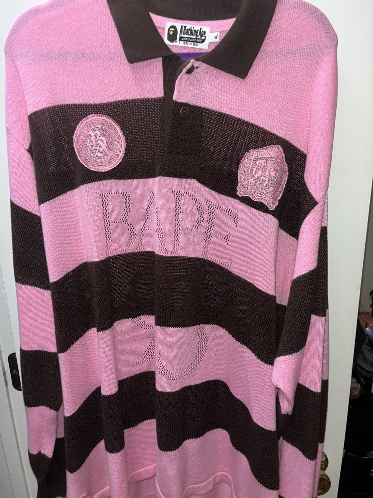 Bape Long sleeve polo bape rugby shirt Size US XL / EU 56 / 4 - 1 Thumbnail