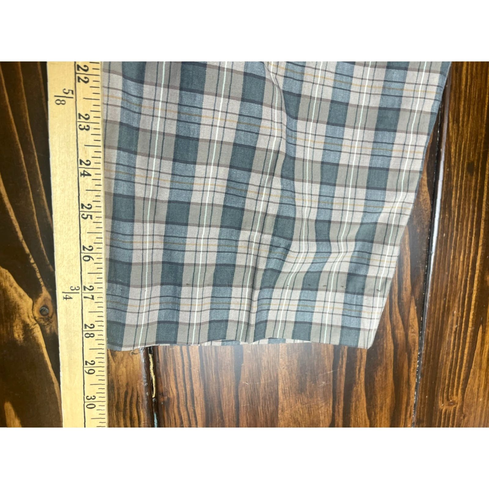 Bogner Bogner Pants Men's 41x28.5 Gray Plaid Flat Front Dress Pants Pockets Size US 41 - 7 Thumbnail