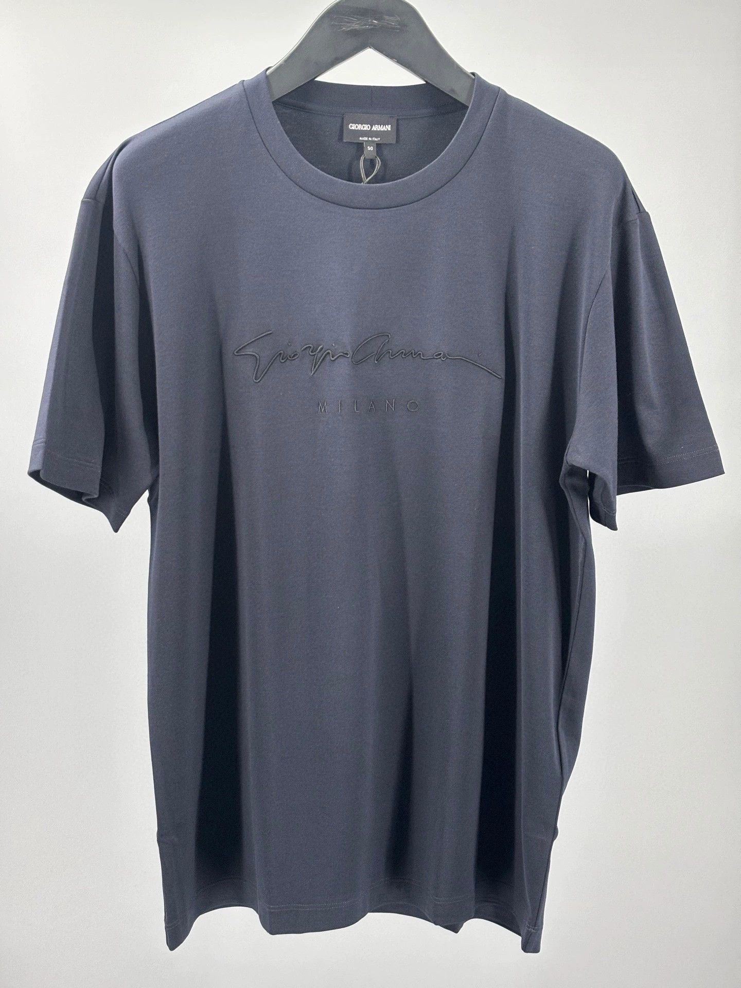 Emporio Armani giorgio armani men's blue t-shirt, cotton Size US M / EU 48-50 / 2 - 1 Thumbnail