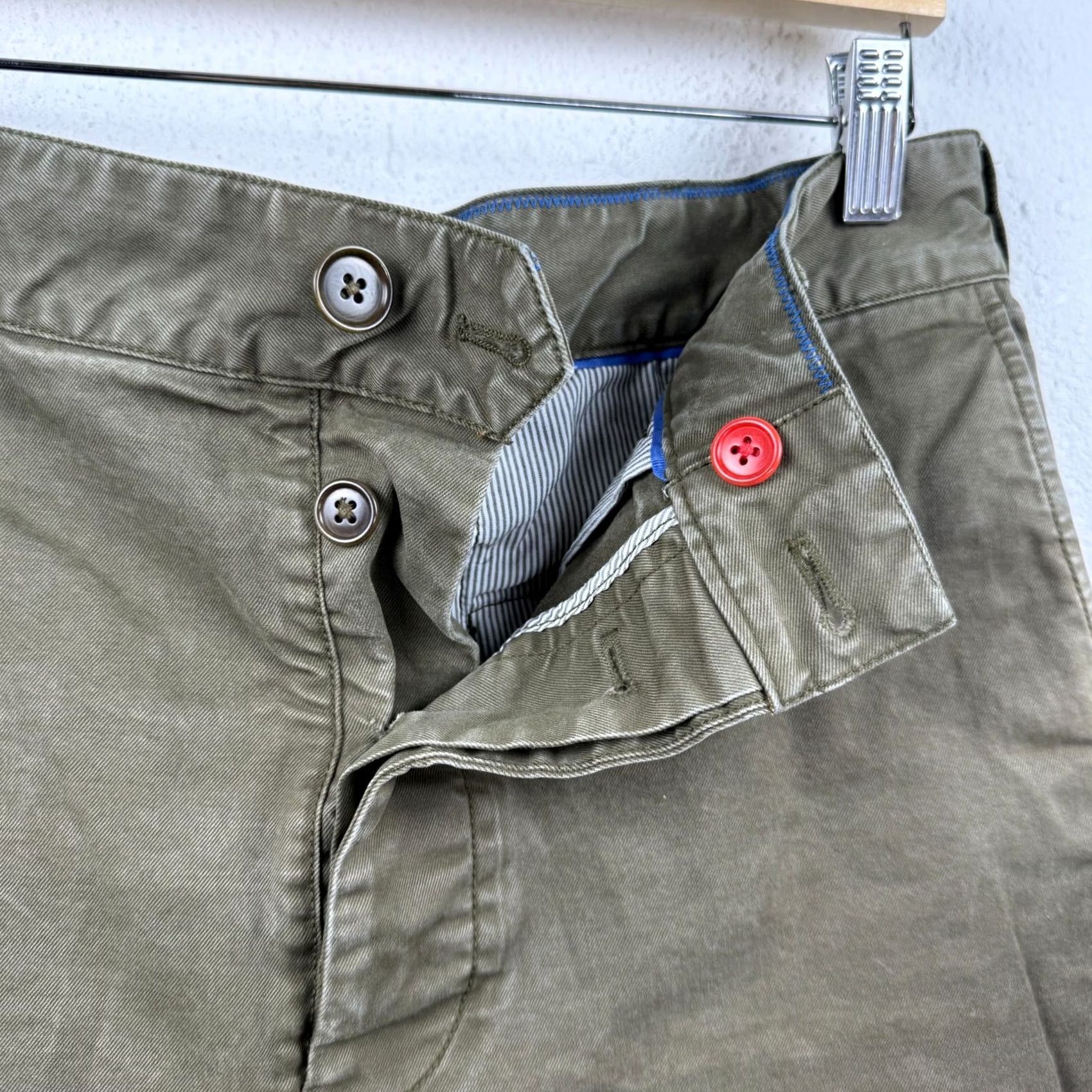 Alex Mill Alex Mill Pants Mens 34 Olive Green Chino Casual Casual Wear Straight Leg 27in Inseam 33w 27l Regular Rise 13in Button Zip Size US 34 / EU 50 - 6 Thumbnail