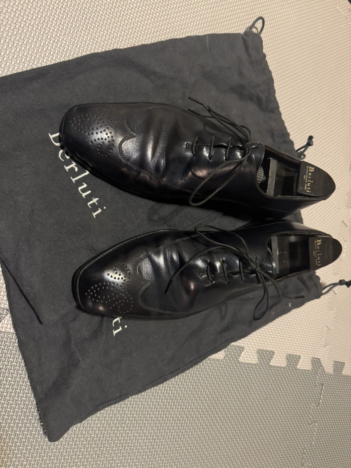 Berluti Deep Navy Wholecut Berluti Shoes Size US 9 / EU 42 - 1 Thumbnail